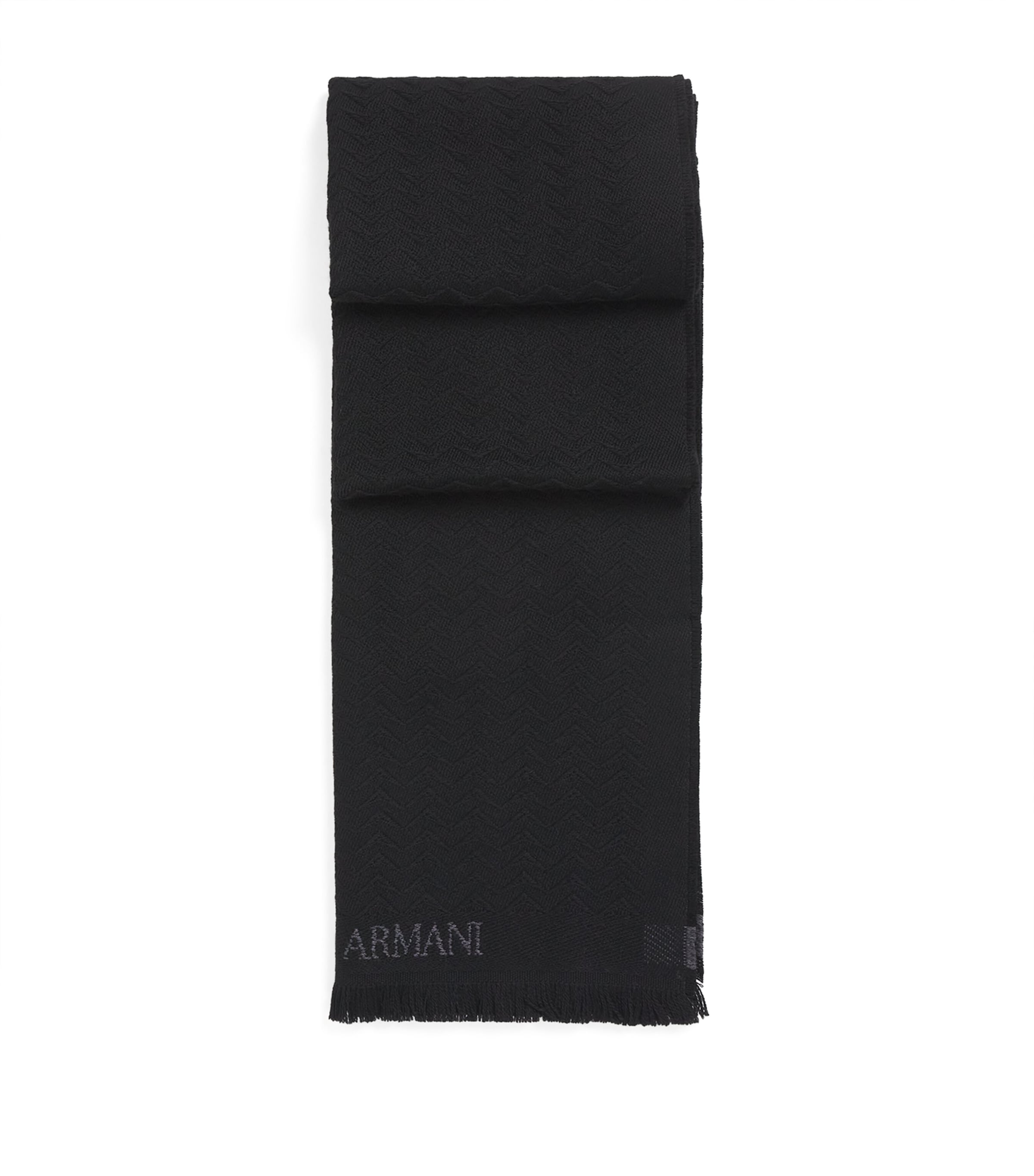 Wool Geometric Print Scarf