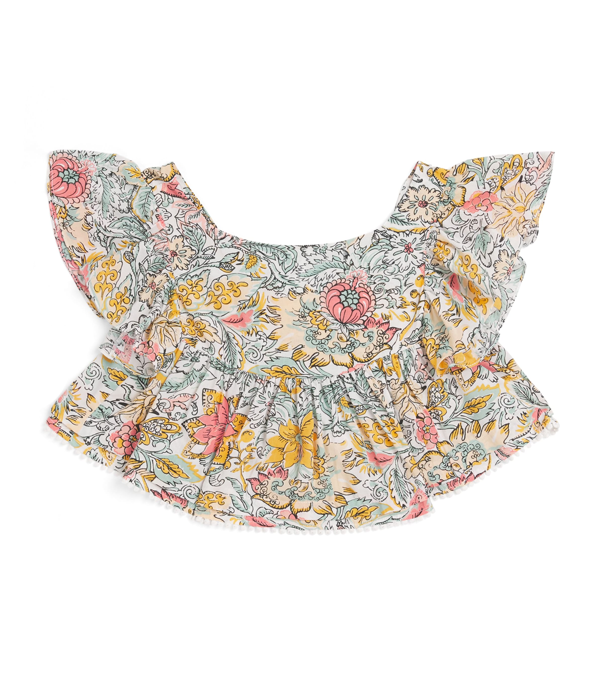Frilled Printed Cycas Top (4-12 Years)