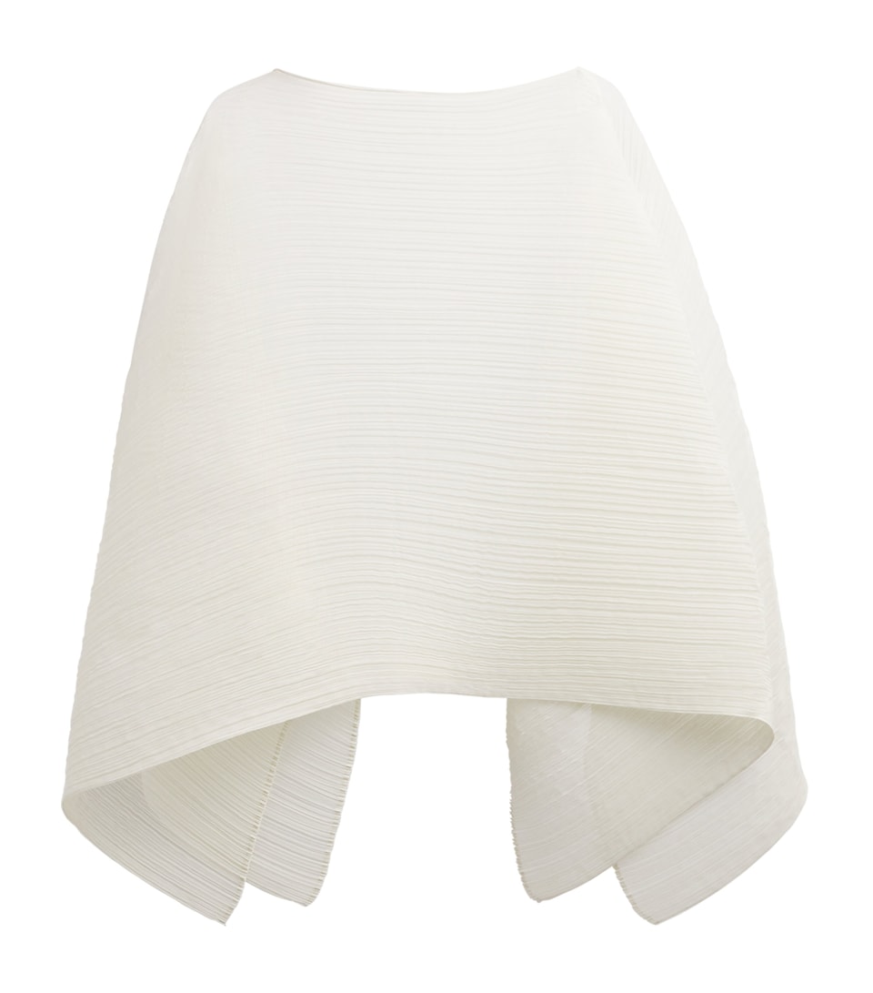 Pleats Please Issey Miyake Madame-T May Stole Ivory