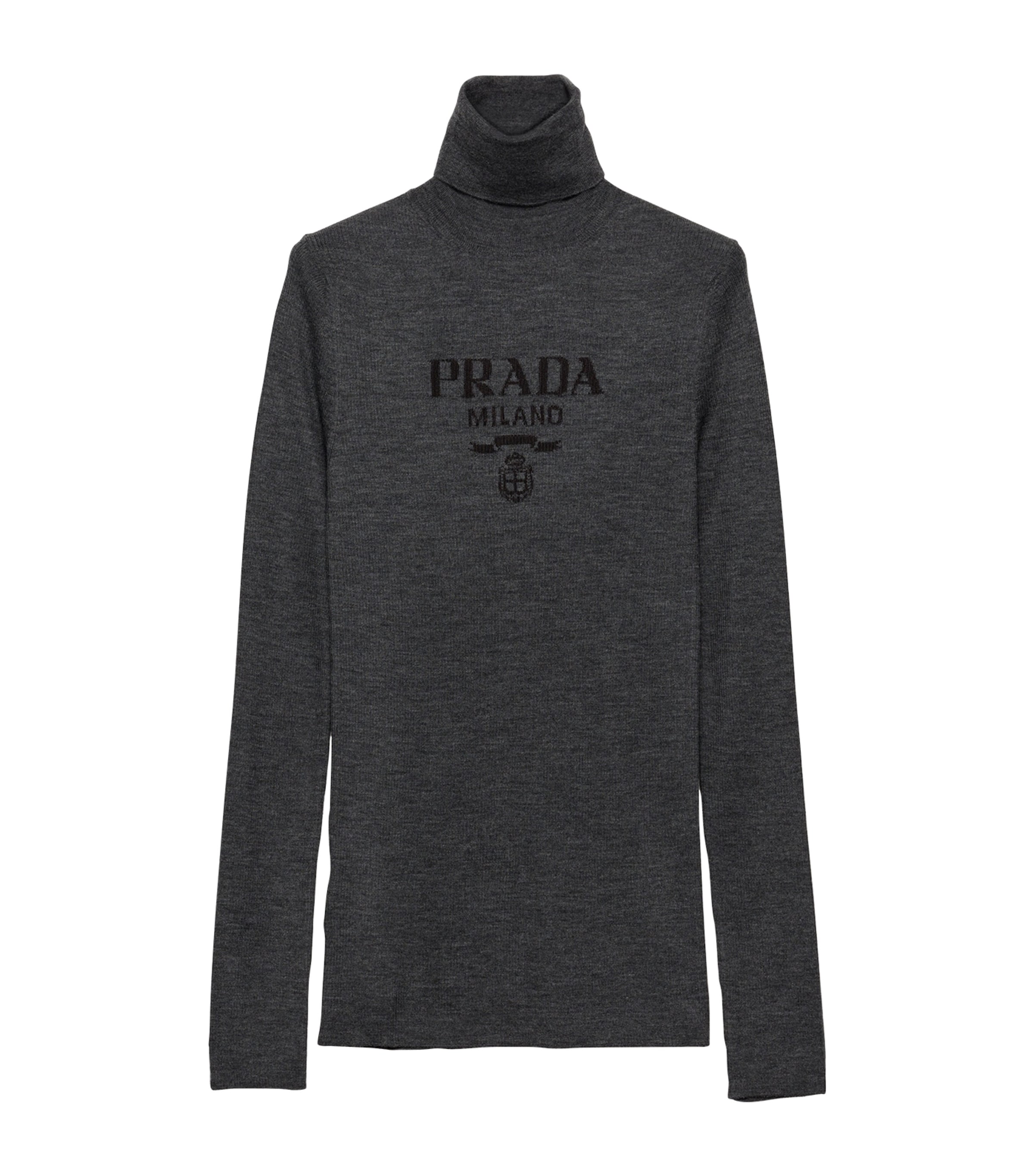 Wool-Blend Logo Rollneck Sweater