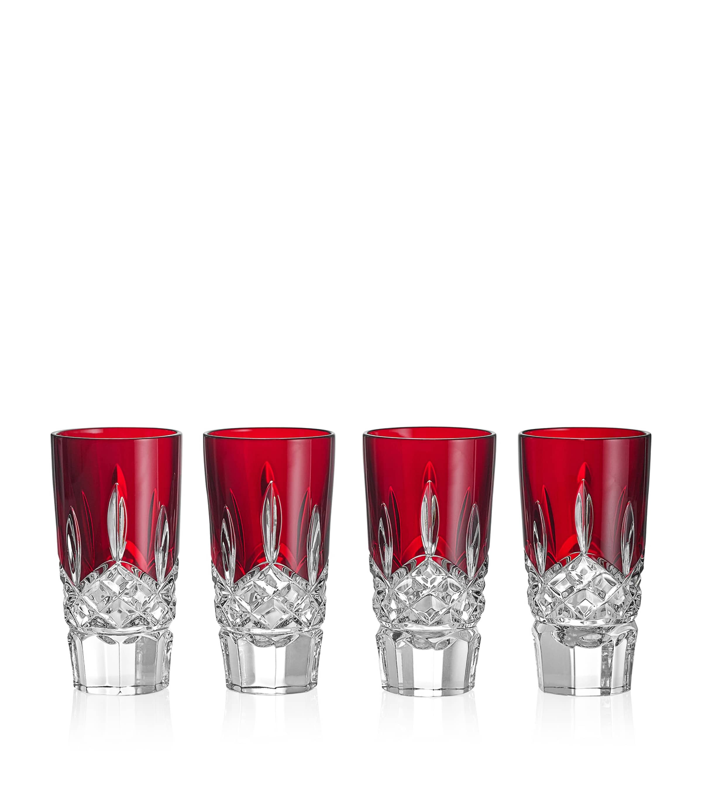 Set of 4 Crystal Lismore Shot Glasses (55ml)