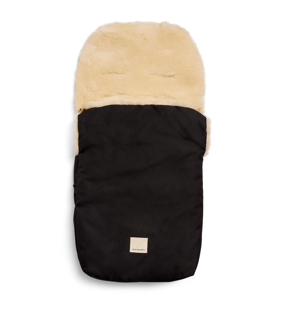 Binibamba Sheepskin Footmuff Noir + Milk