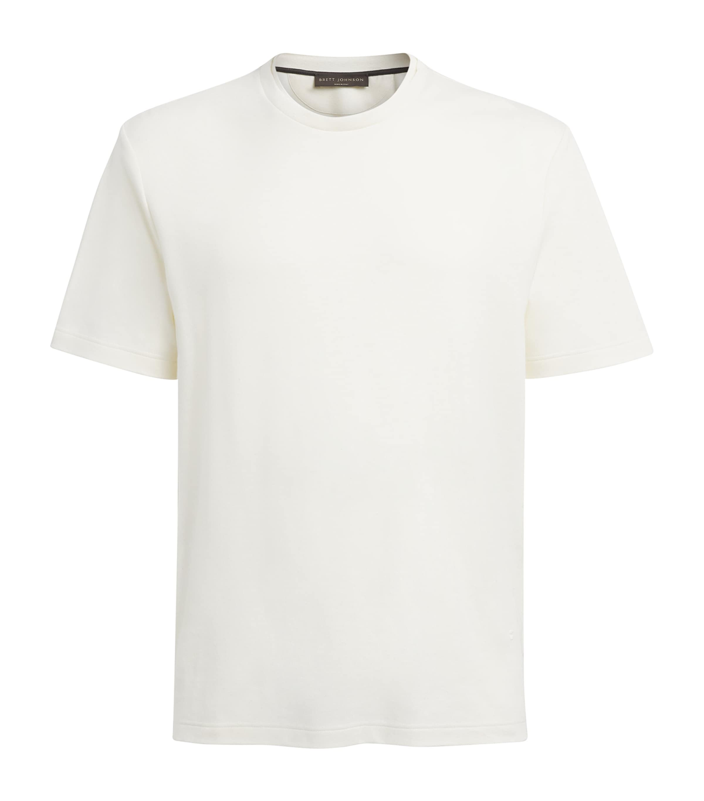 Brett Johnson Mens Cotton-Silk-Cashmere T-Shirt Lunar Pearl