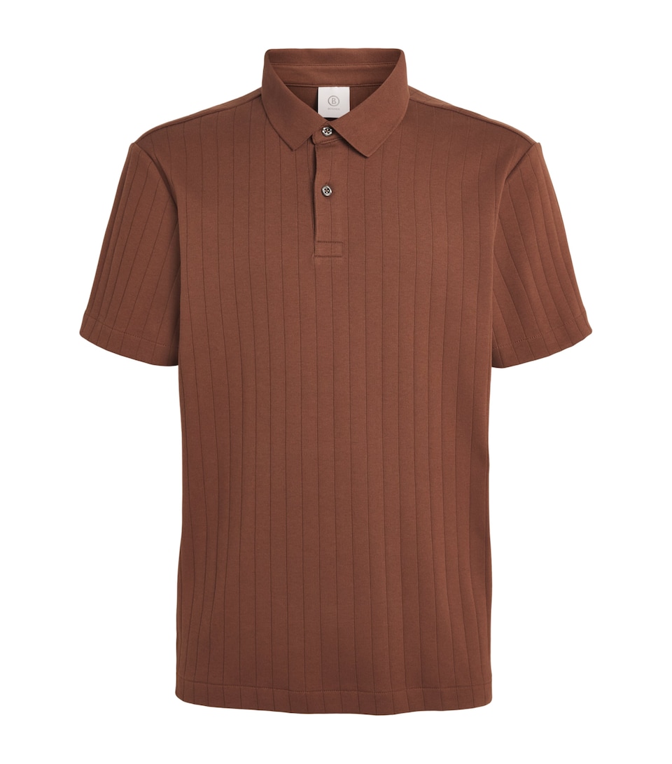 Bogner Mens Cotton Zane Polo Shirt Brown
