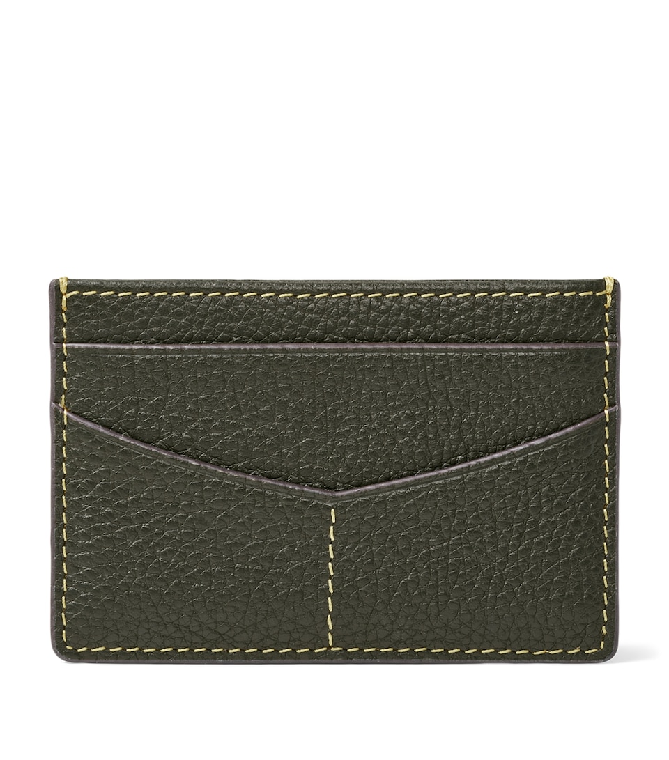 Aspinal Of London Leather Hudson Slim Card Holder Forestgreen