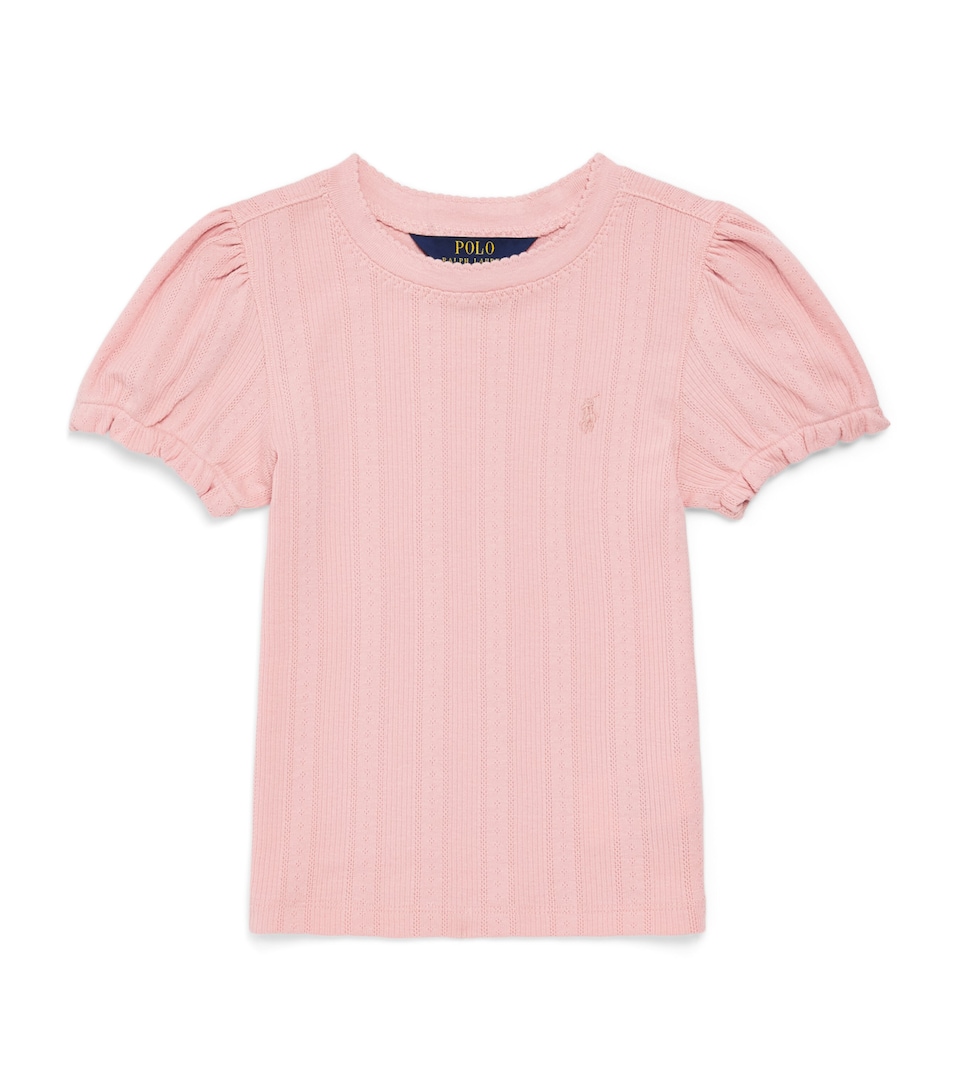 Ralph Lauren Kids Knitted Pointelle T-Shirt (2-7 Years) Adirondack Rose