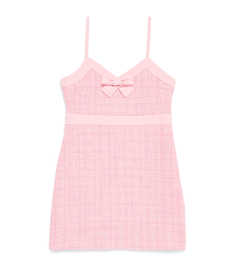 LoveShackFancy Tweed Kitt Dress (7-14 Years) Pkhibpink Hibiscus