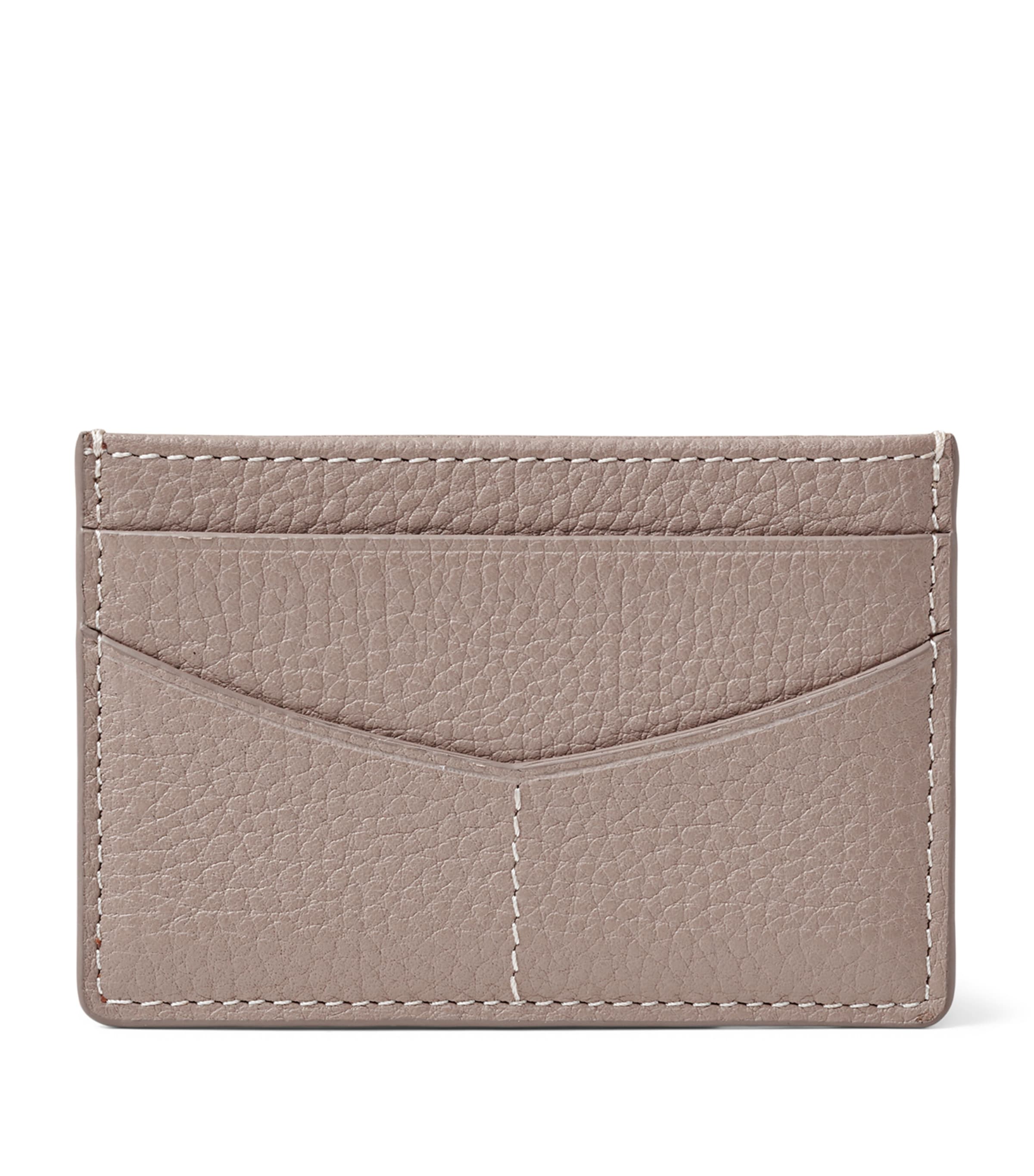 Aspinal Of London Leather Hudson Slim Card Holder Moleskin