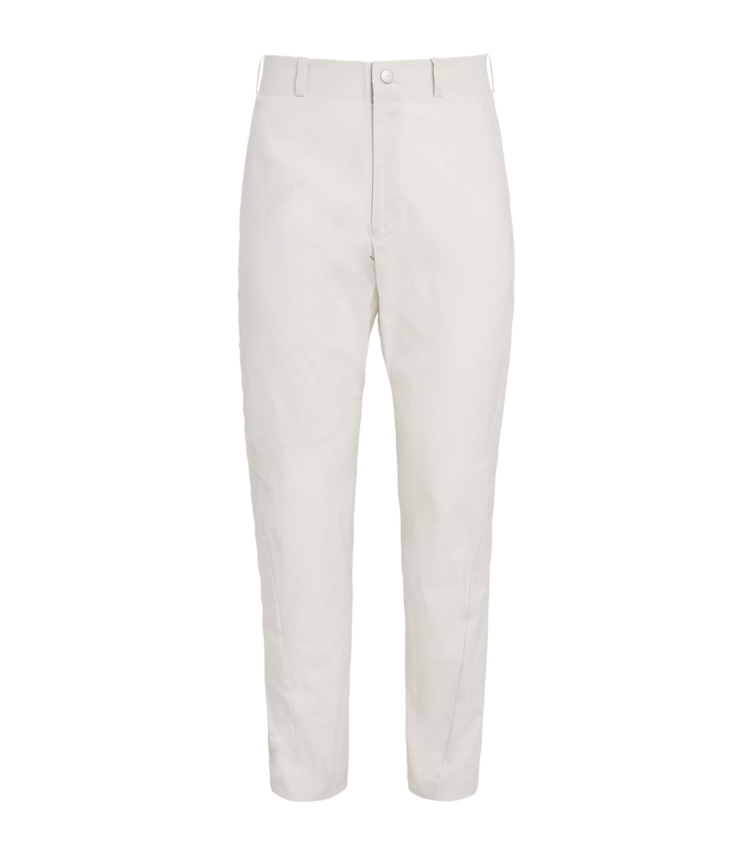 Alba Mens Cotton-Blend Techno Trousers Ivory