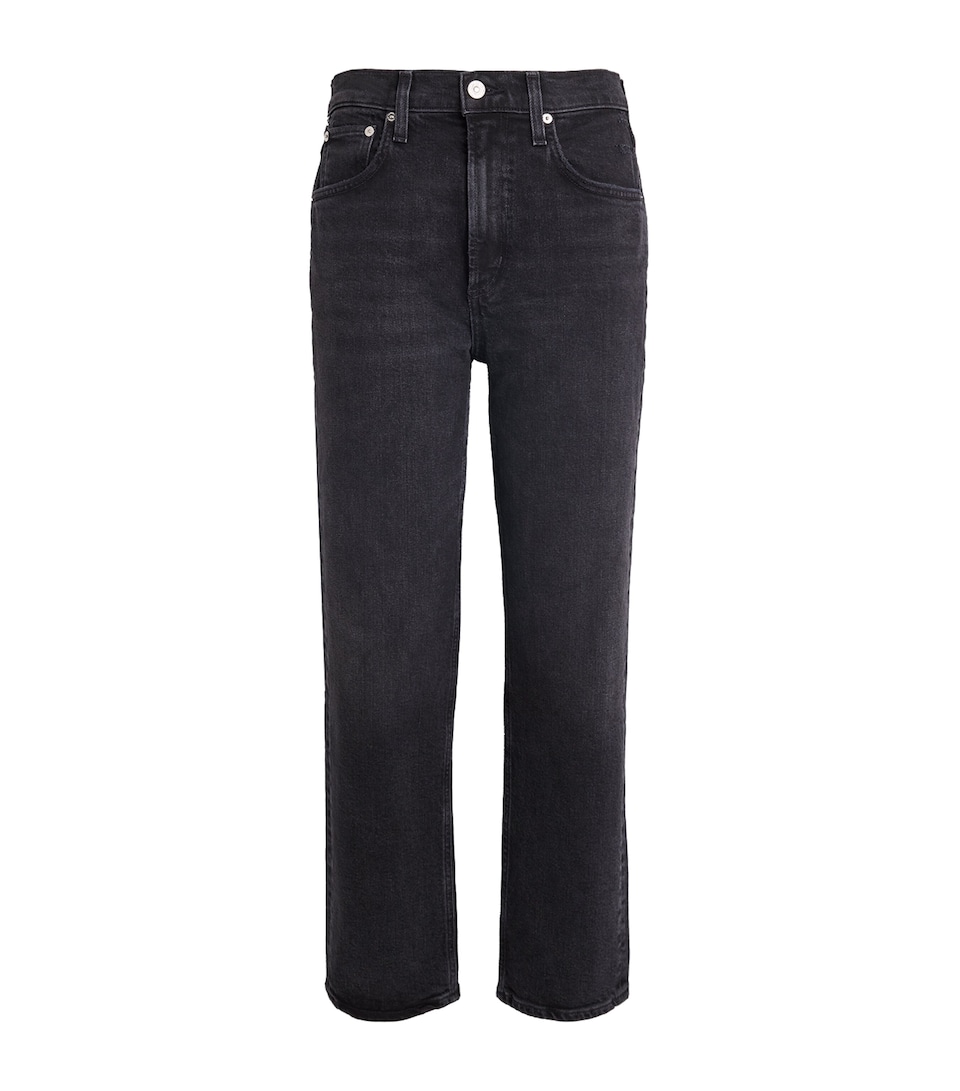 High-Rise Delfina Straight Jeans