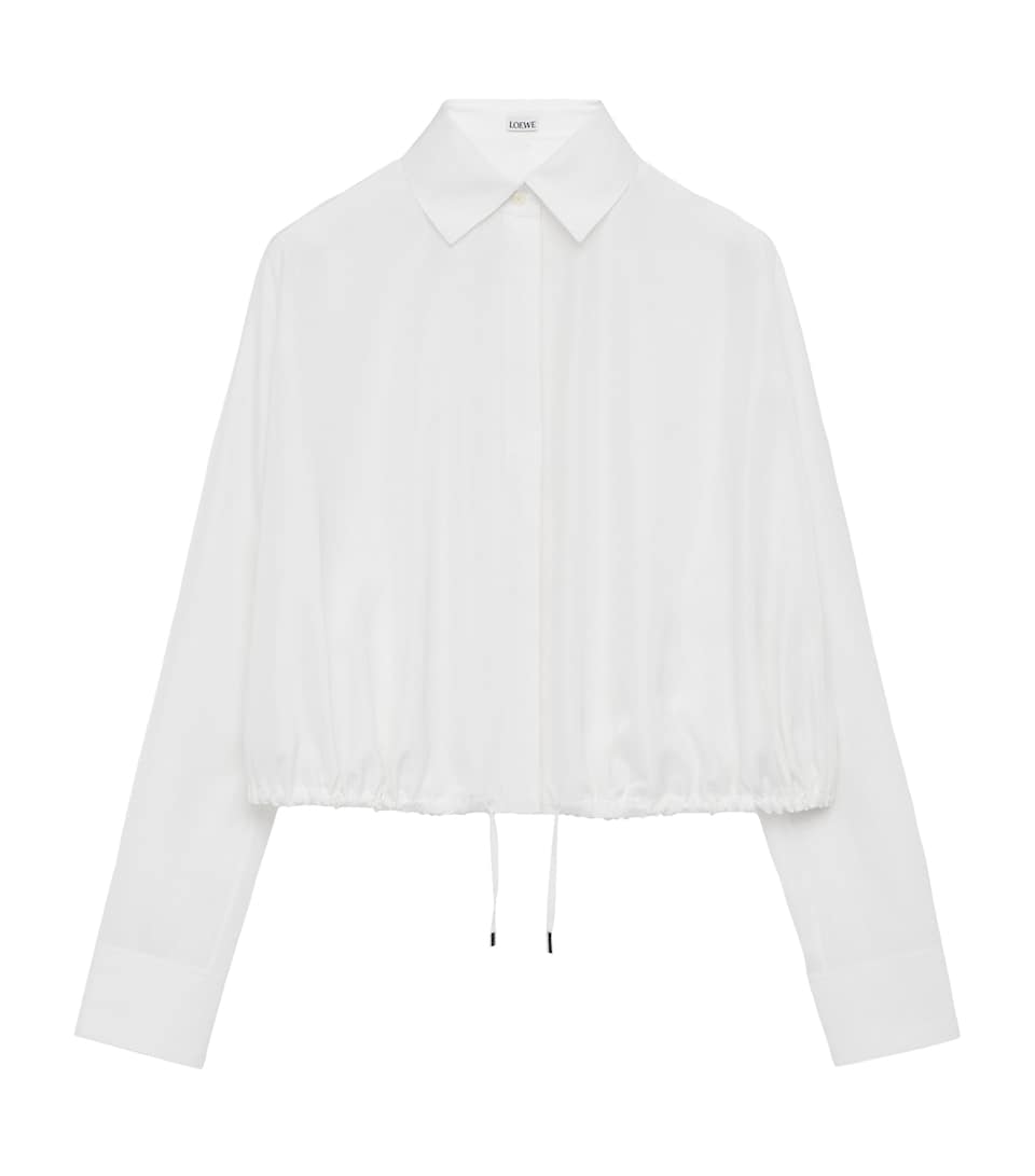 Silk-Blend Balloon Shirt