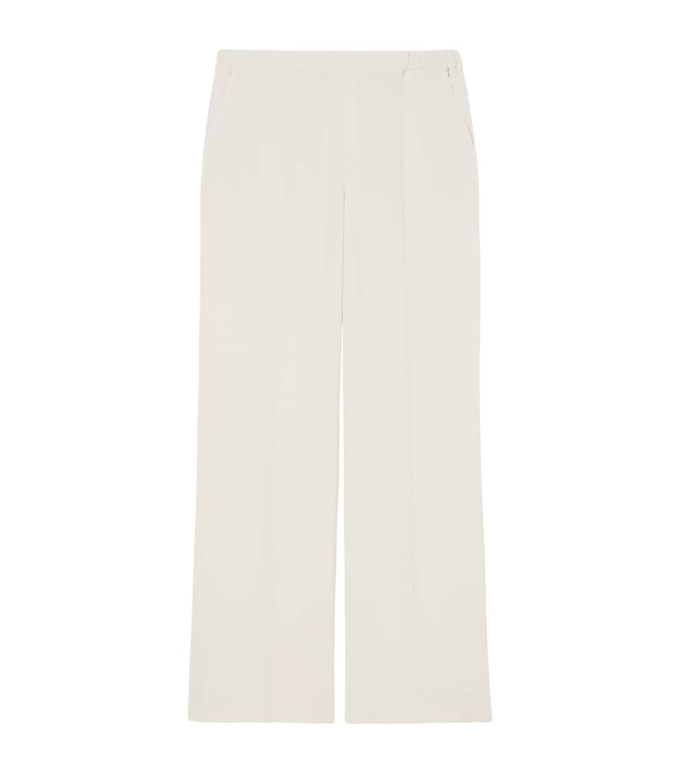 Marina Rinaldi Womens Wide-Leg Tailored Trousers Ice