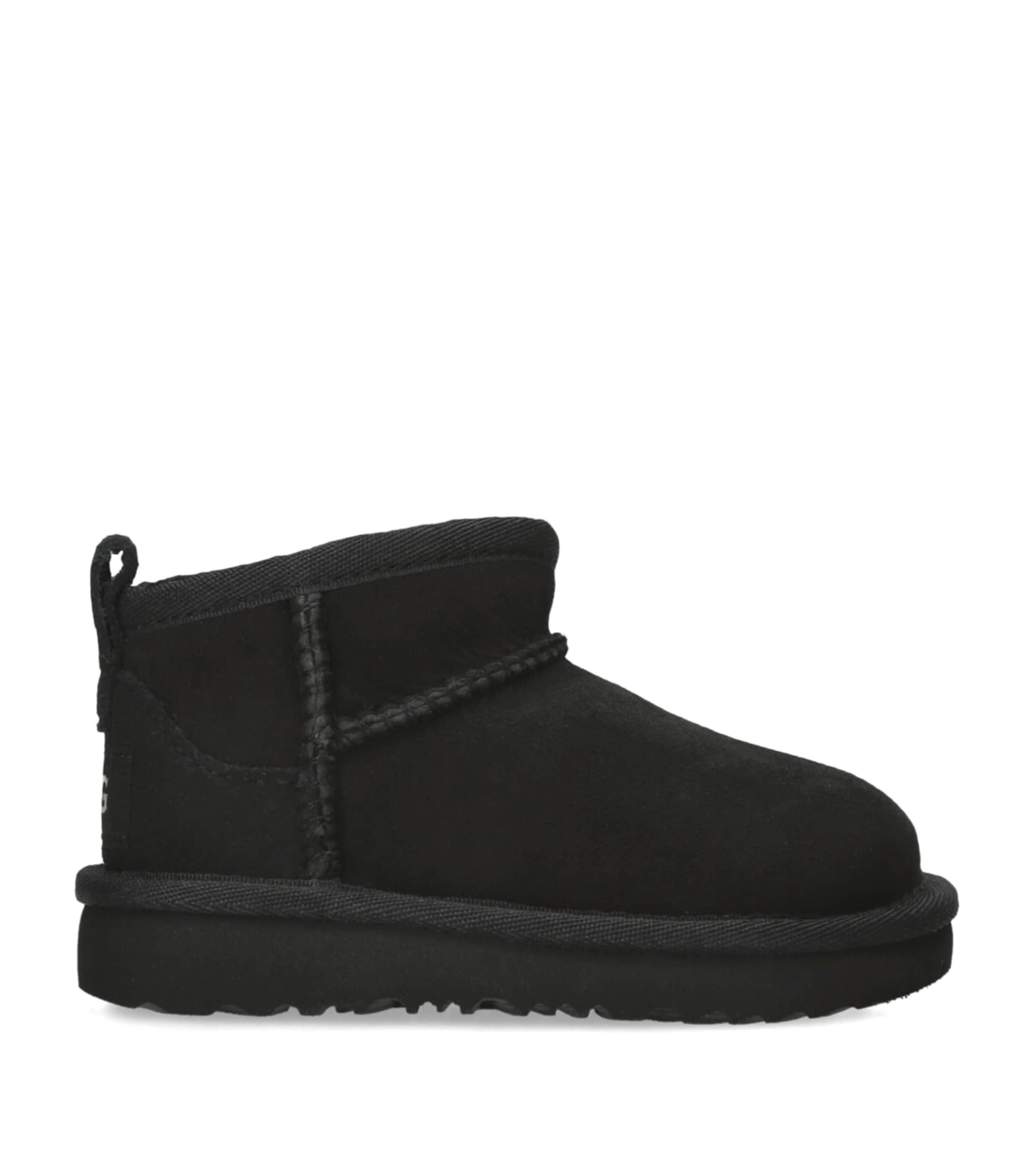 UGG Kids Suede Classic Ultra Mini Boots Black