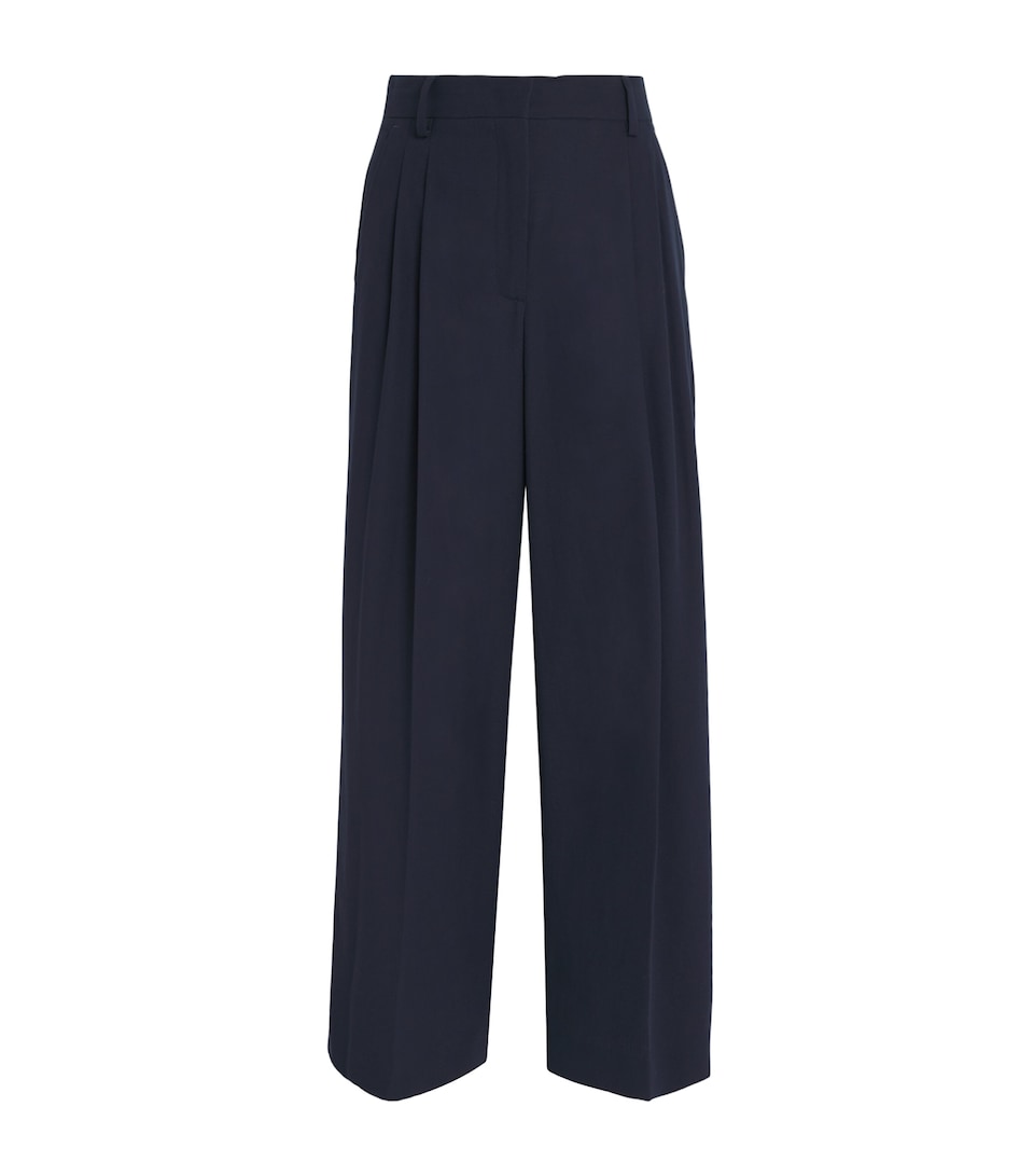 Cotton Wide-Leg Trousers