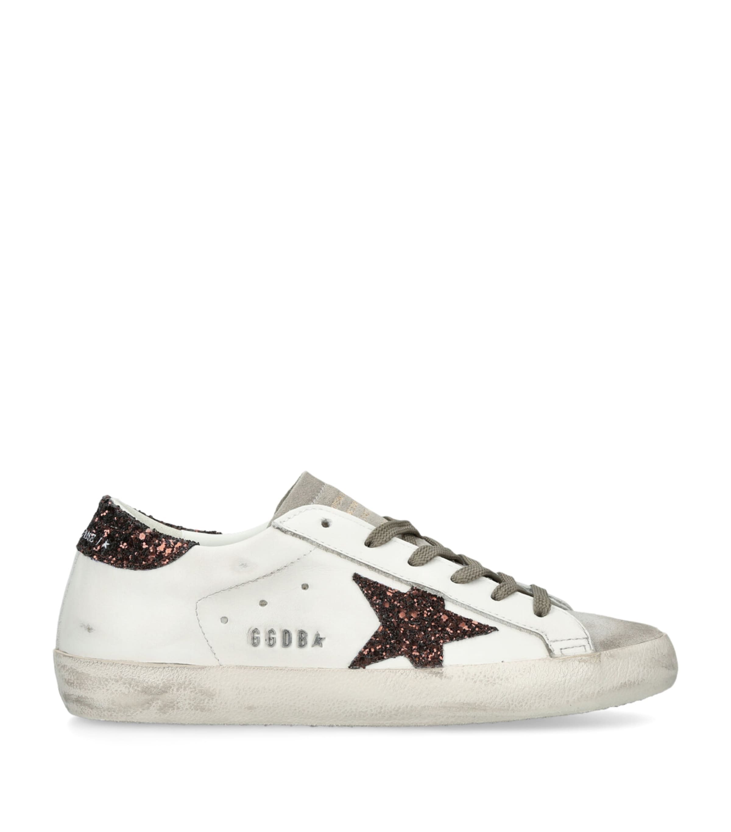 Golden Goose Leather Super Star Sneakers Bone/comb