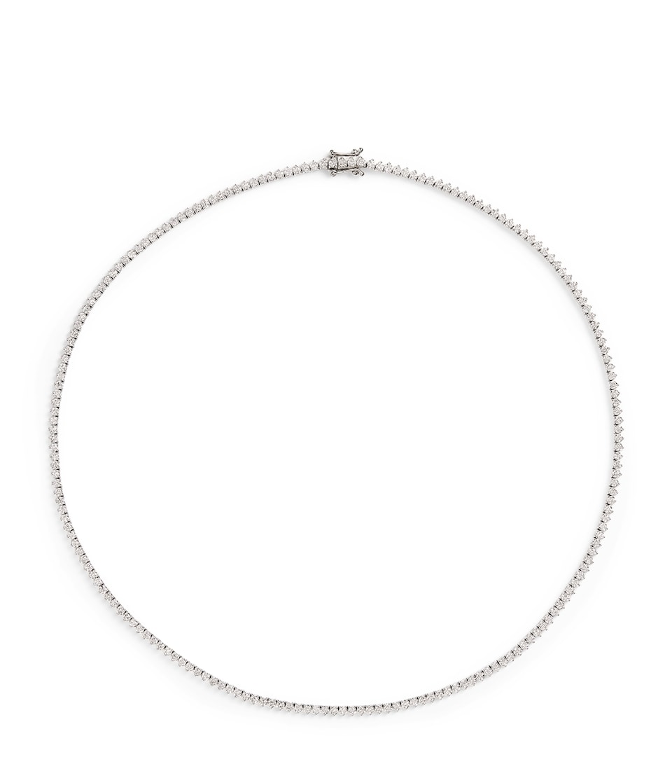 White Gold and Diamond Tennis Necklace (5.25ct)