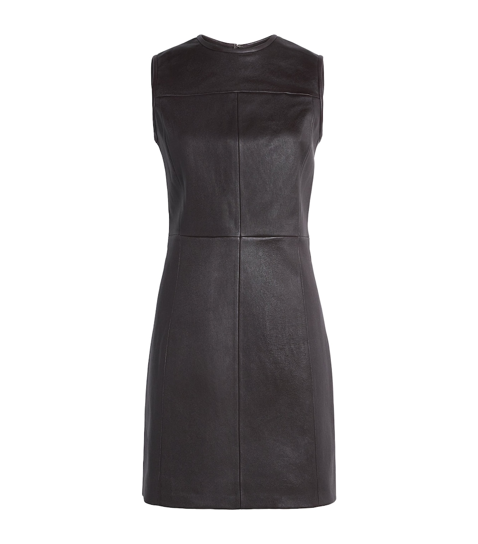 Lambskin Panelled Mini Dress