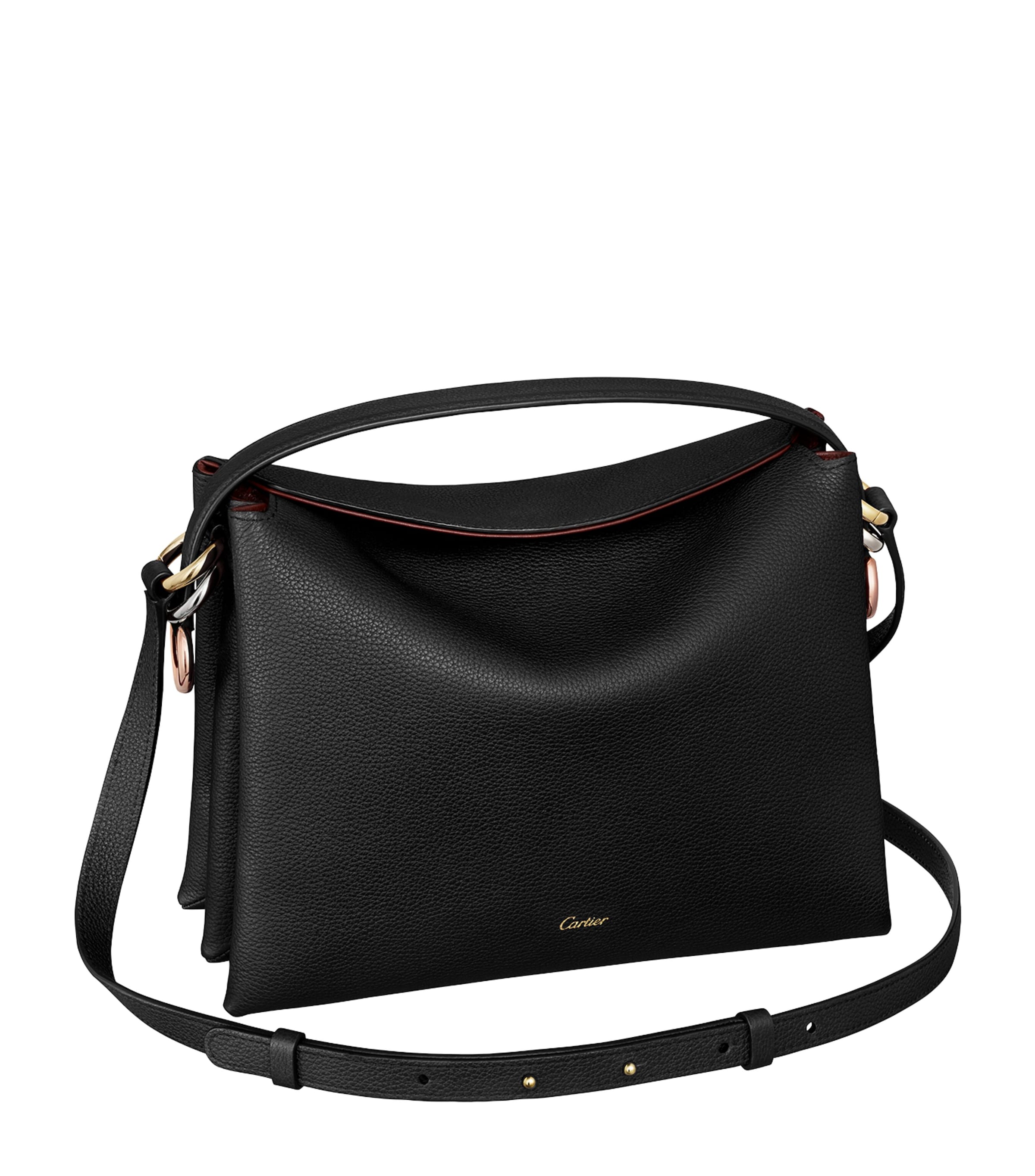 Cartier Calfskin Trinity Shoulder Bag Black