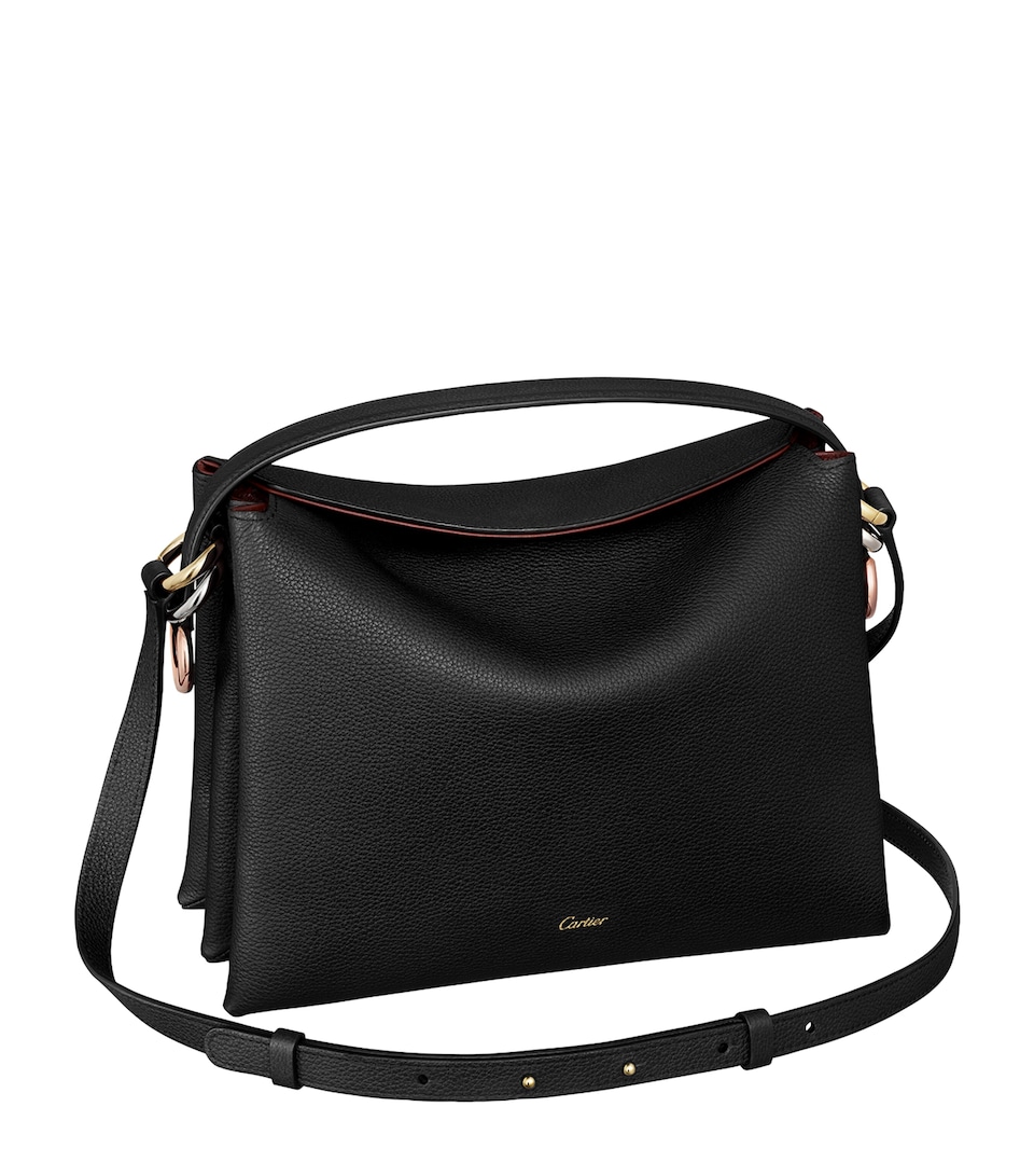 Cartier Calfskin Trinity Shoulder Bag Black