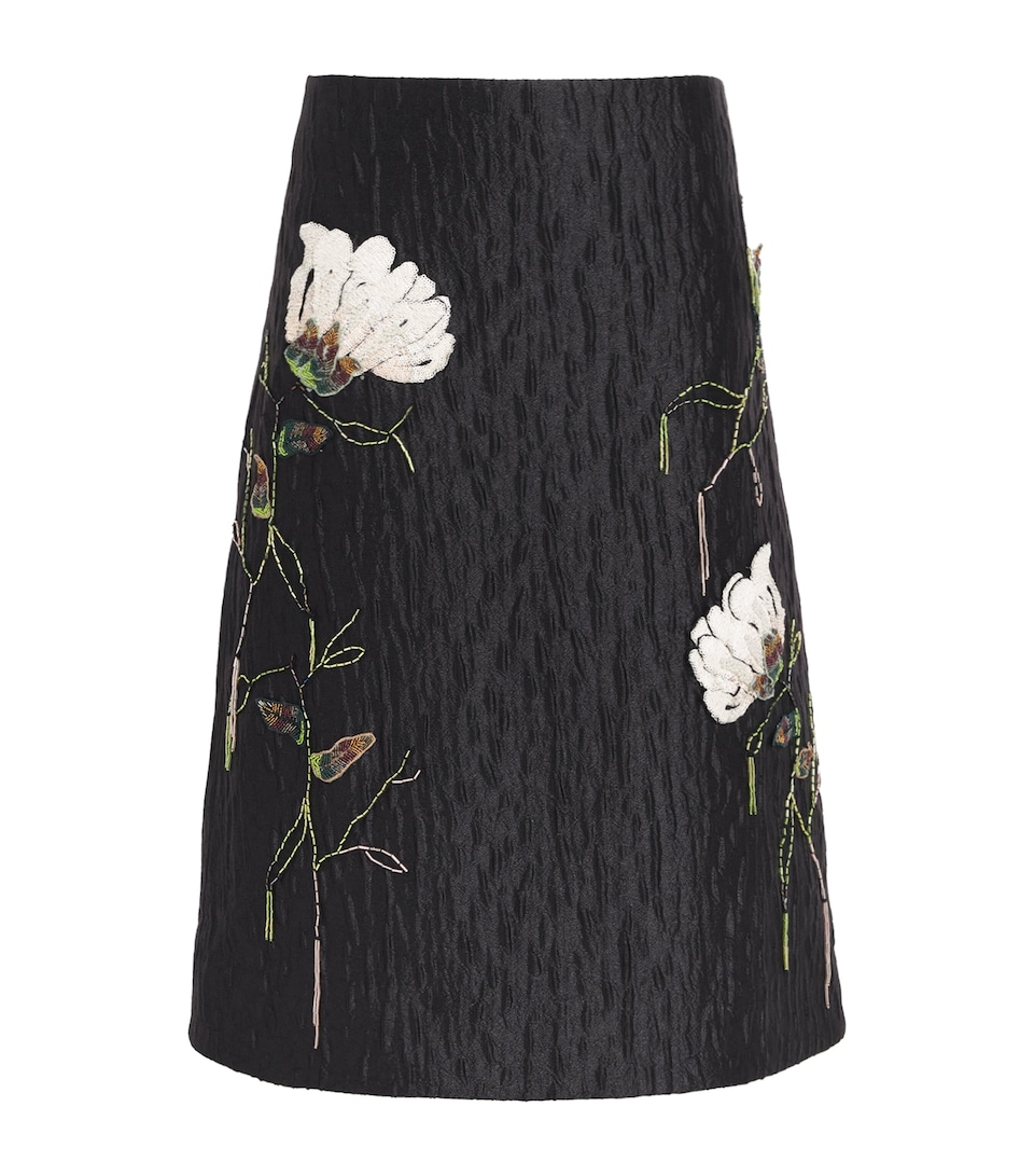 Floral Jacquard Arla Midi Skirt