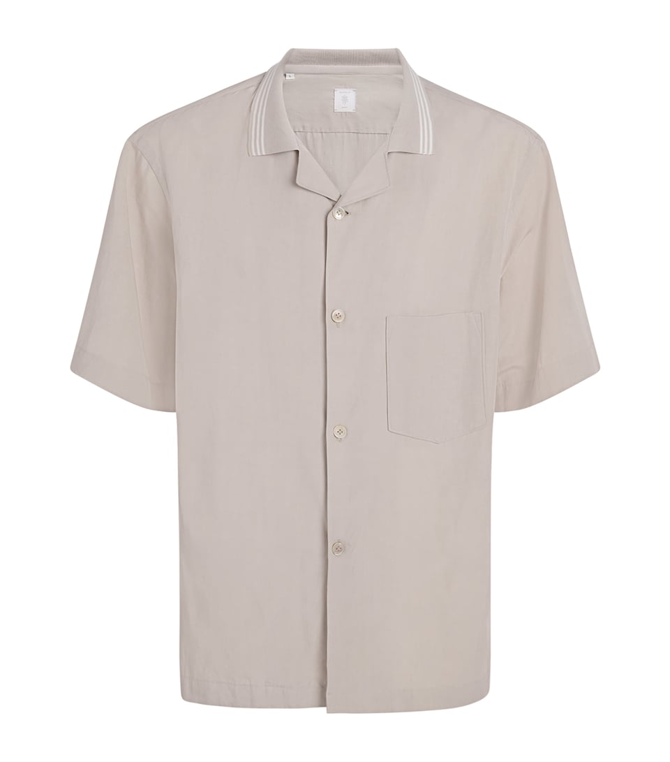 Eleventy Mens Bowling Shirt Sabbia
