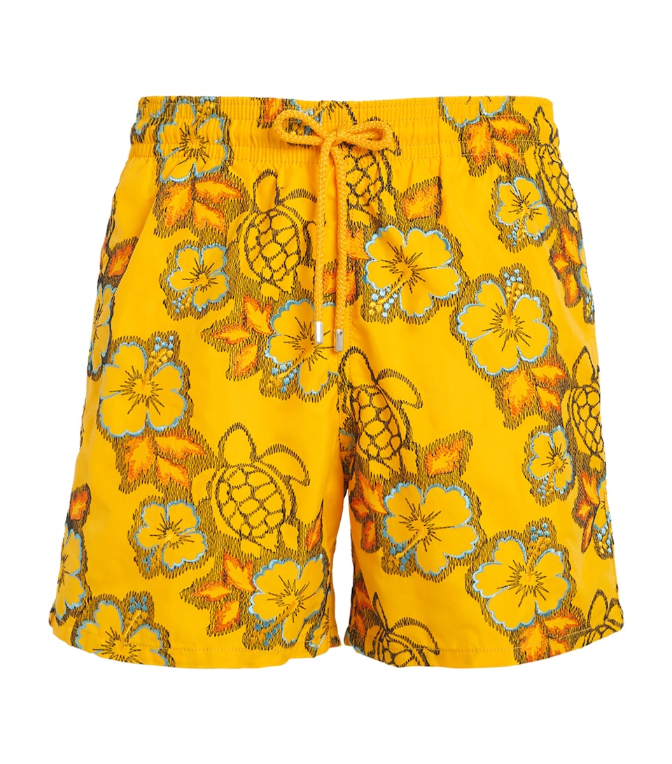 Hibiscus Embroidered Mistral Swim Shorts