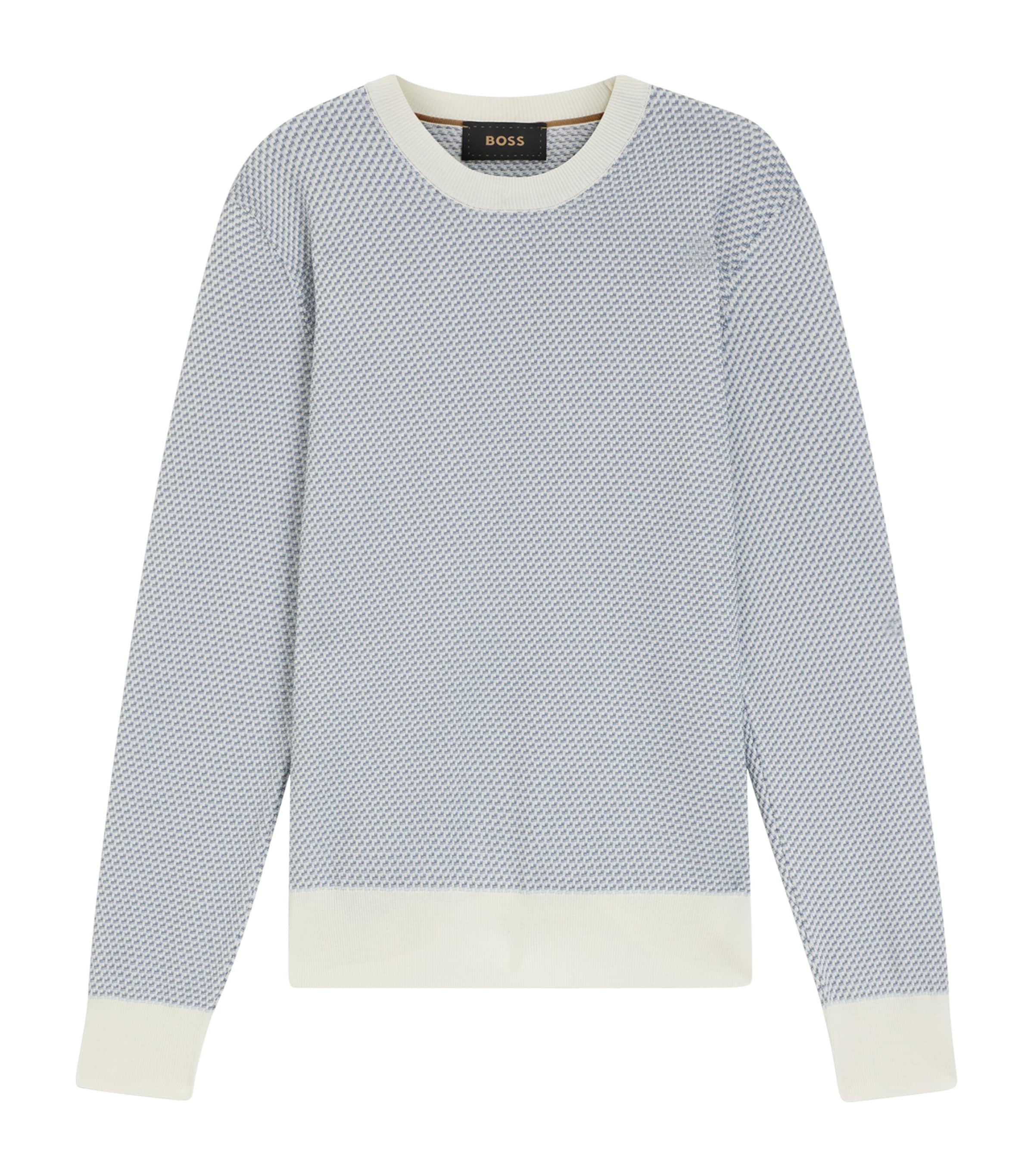 Silk-Cotton Jacquard Sweater