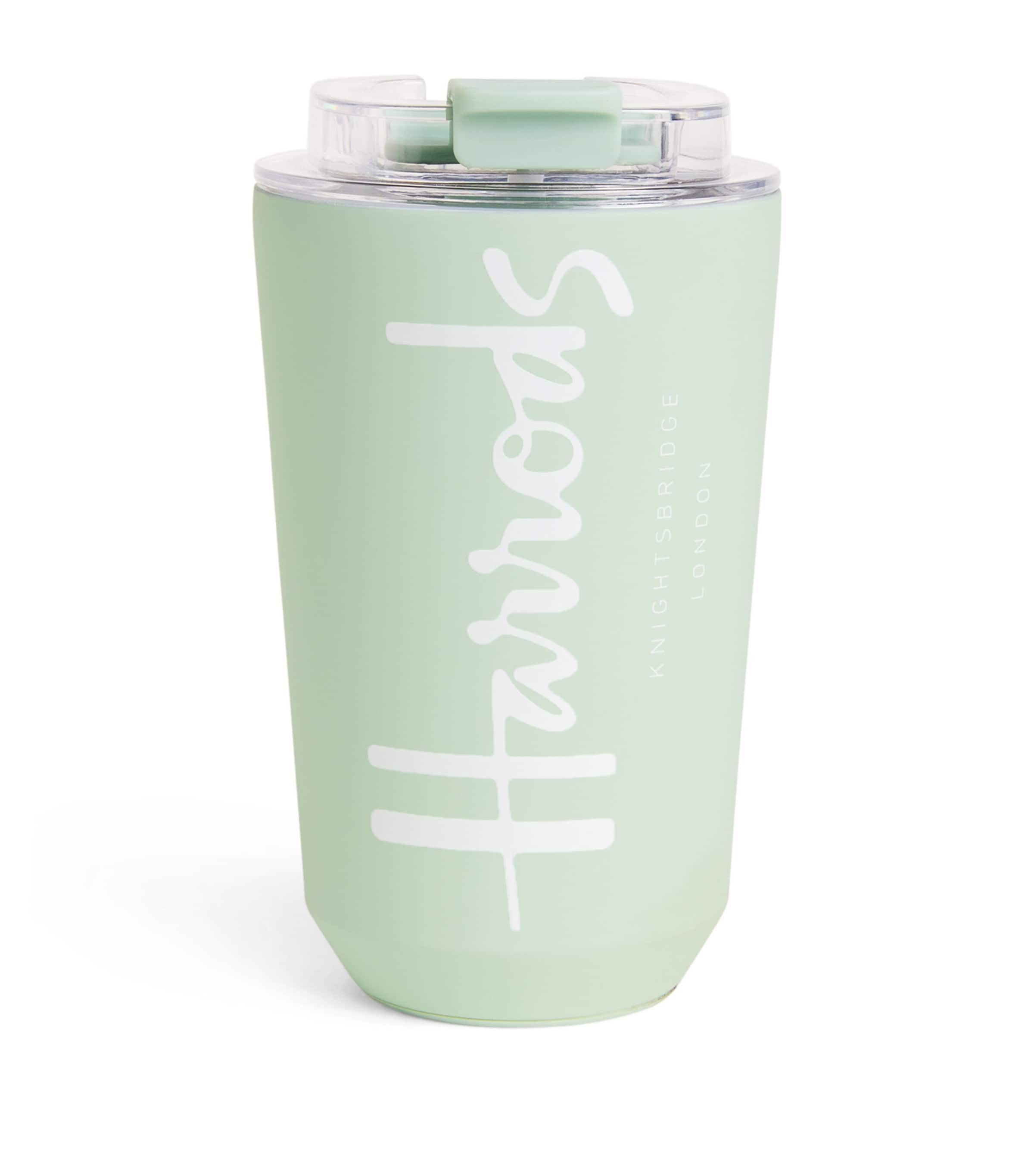 Harrods Logo Travel Cup Pale Green