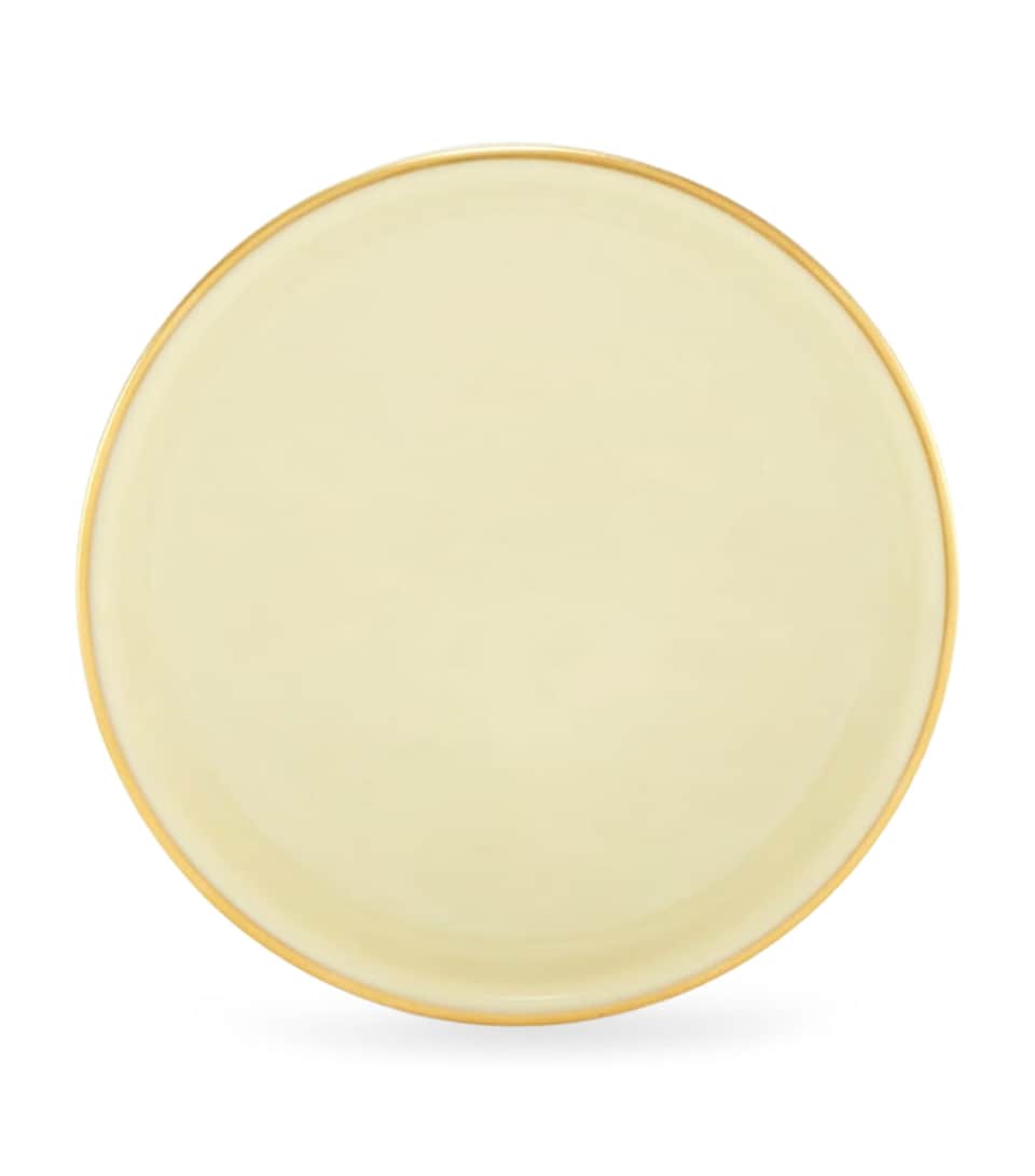 Porcelain Colonna Diva Giallo Butter Dish (10cm)