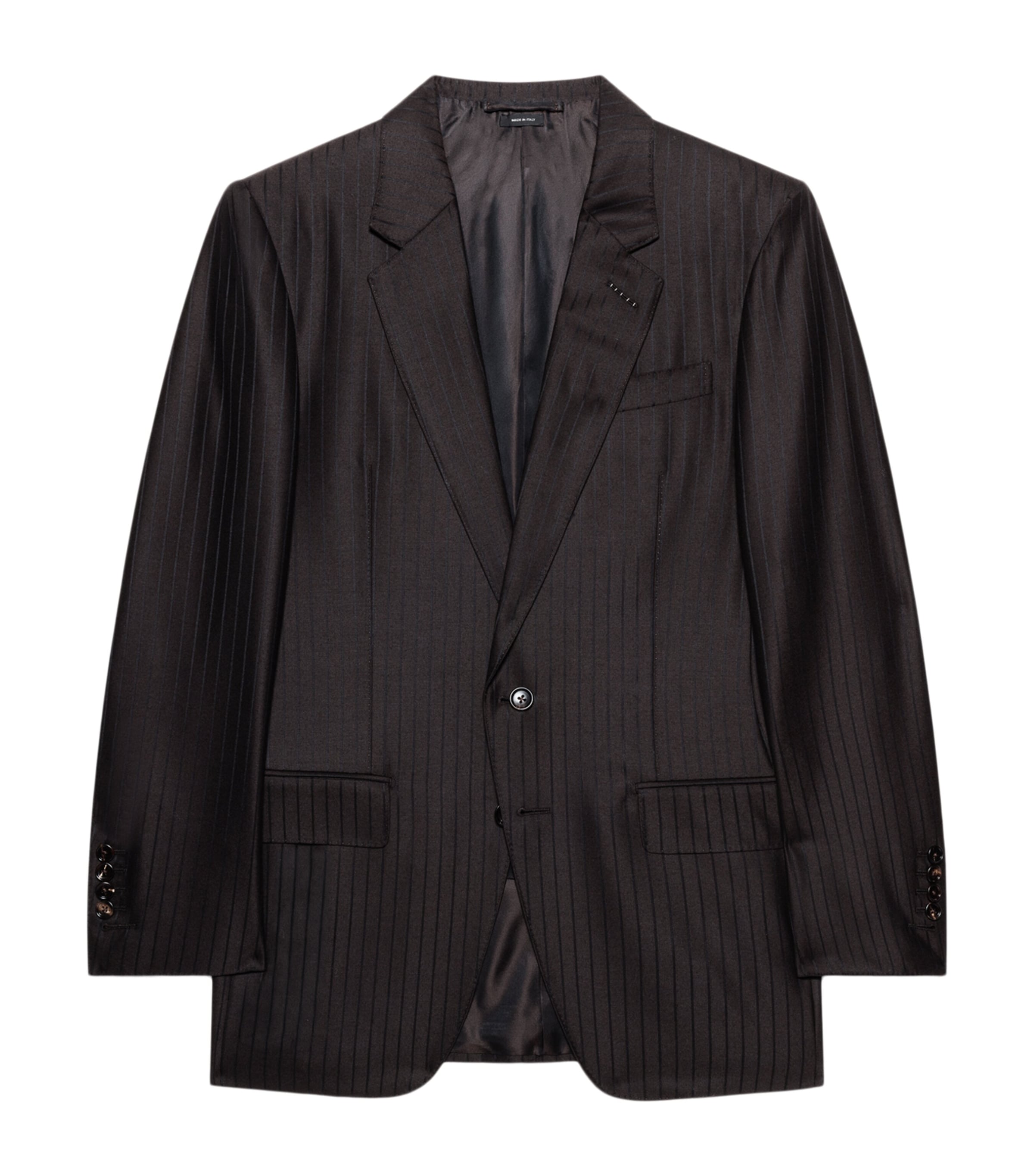 TOM FORD Mens Virgin-Wool Pinstripe Colbert Blazer Ear