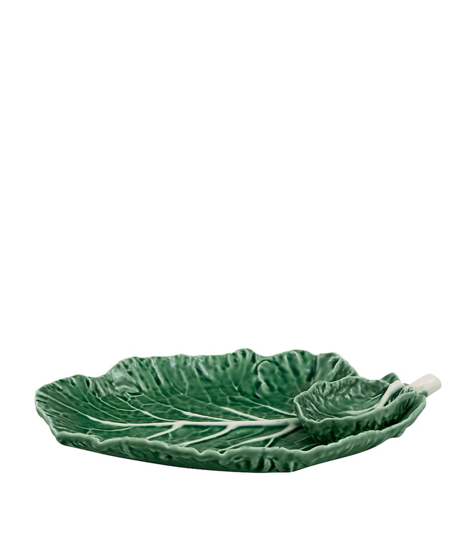 Bordallo Pinheiro Cabbage Platter with Bowl (28cm) Green