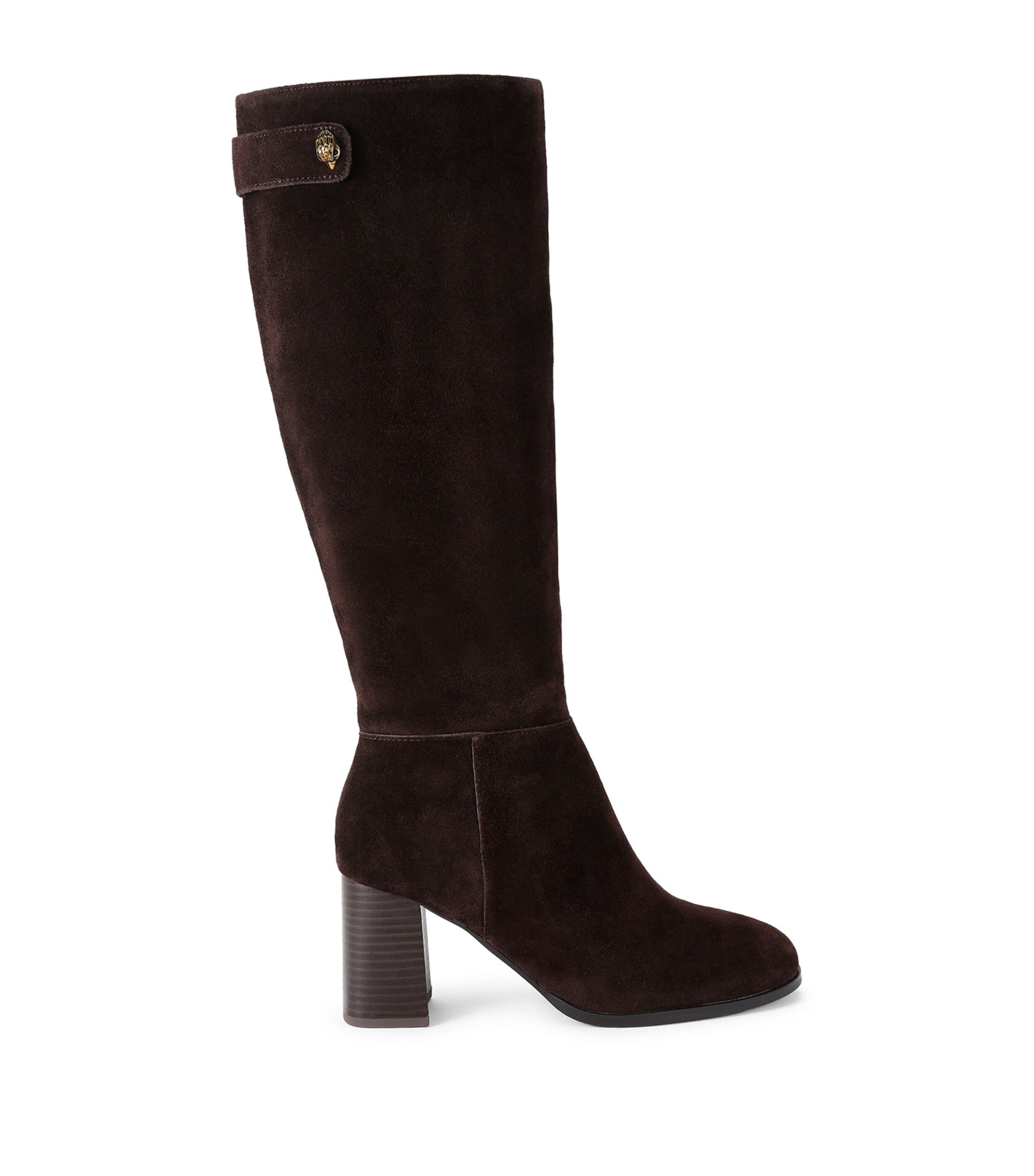 Kurt Geiger London Suede Windsor Knee-High Boots Dark Brown