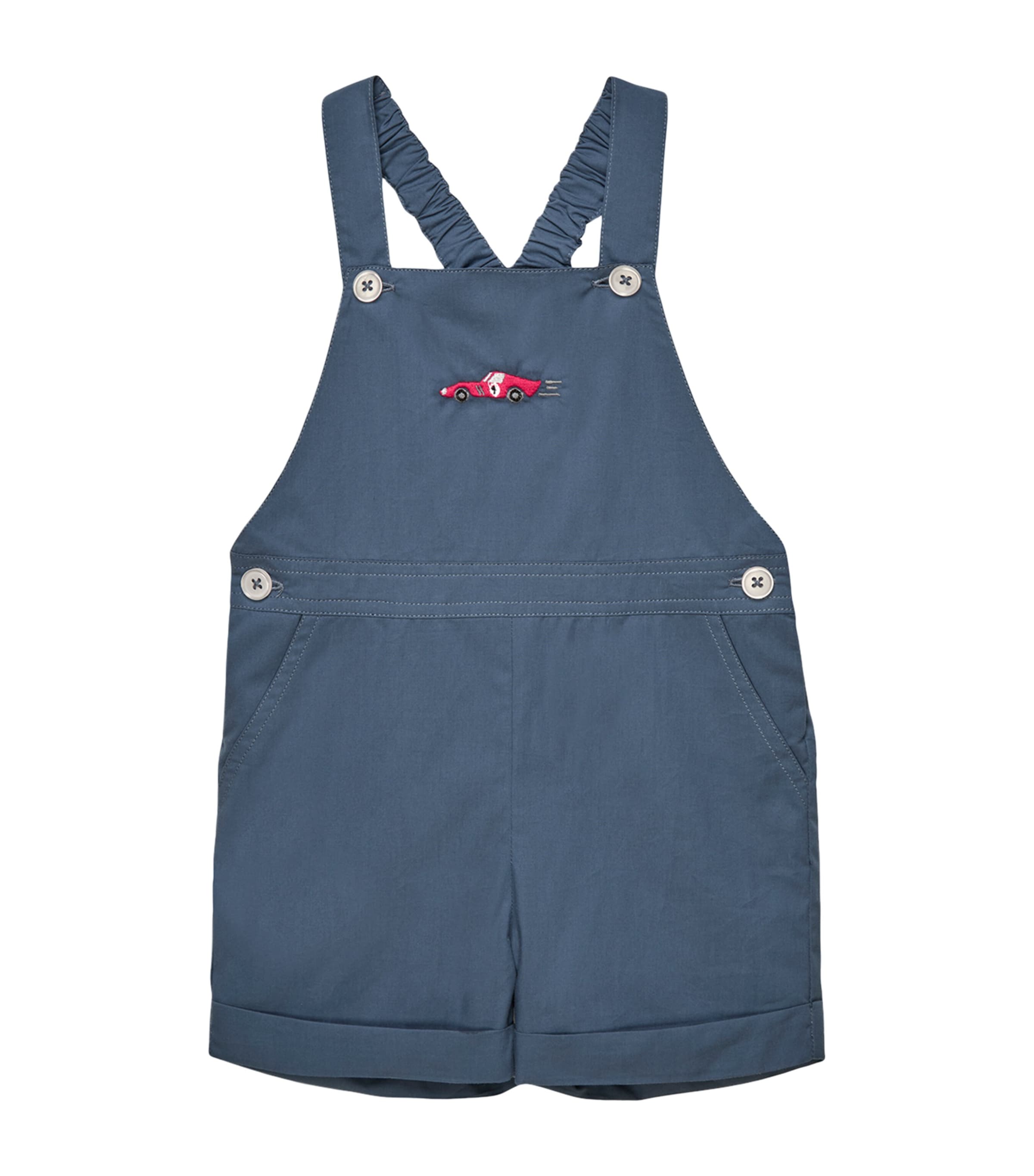 Trotters Cotton-Blend Atticus Dungarees (3 Months - 4 Years) French Navy/sebastia
