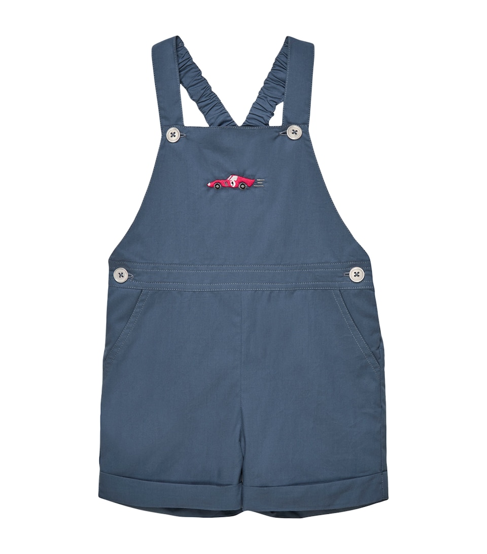 Trotters Cotton-Blend Atticus Dungarees (3 Months - 4 Years) French Navy/sebastia