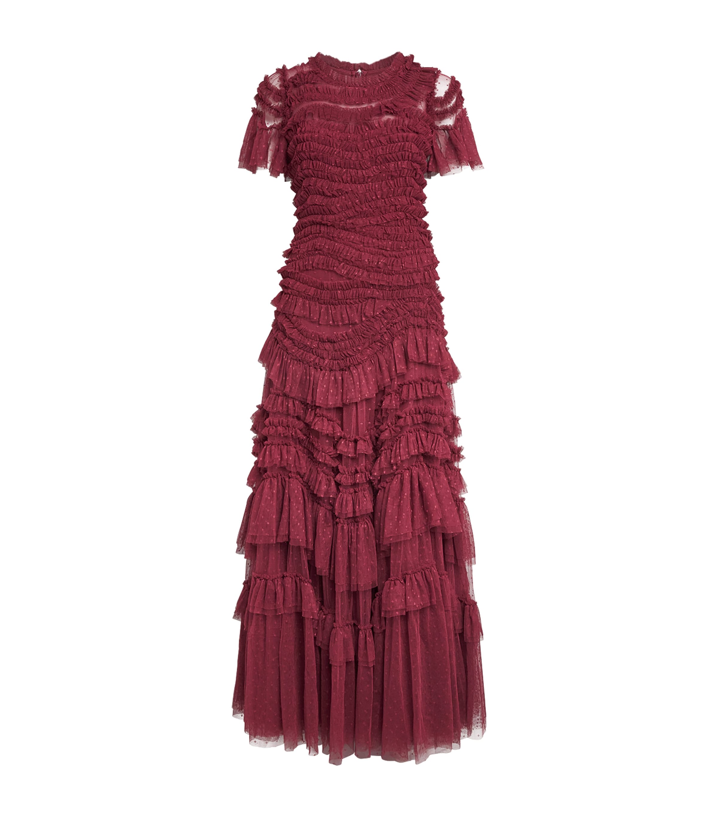 Needle & Thread Womens Wild Rose Gown Garnet