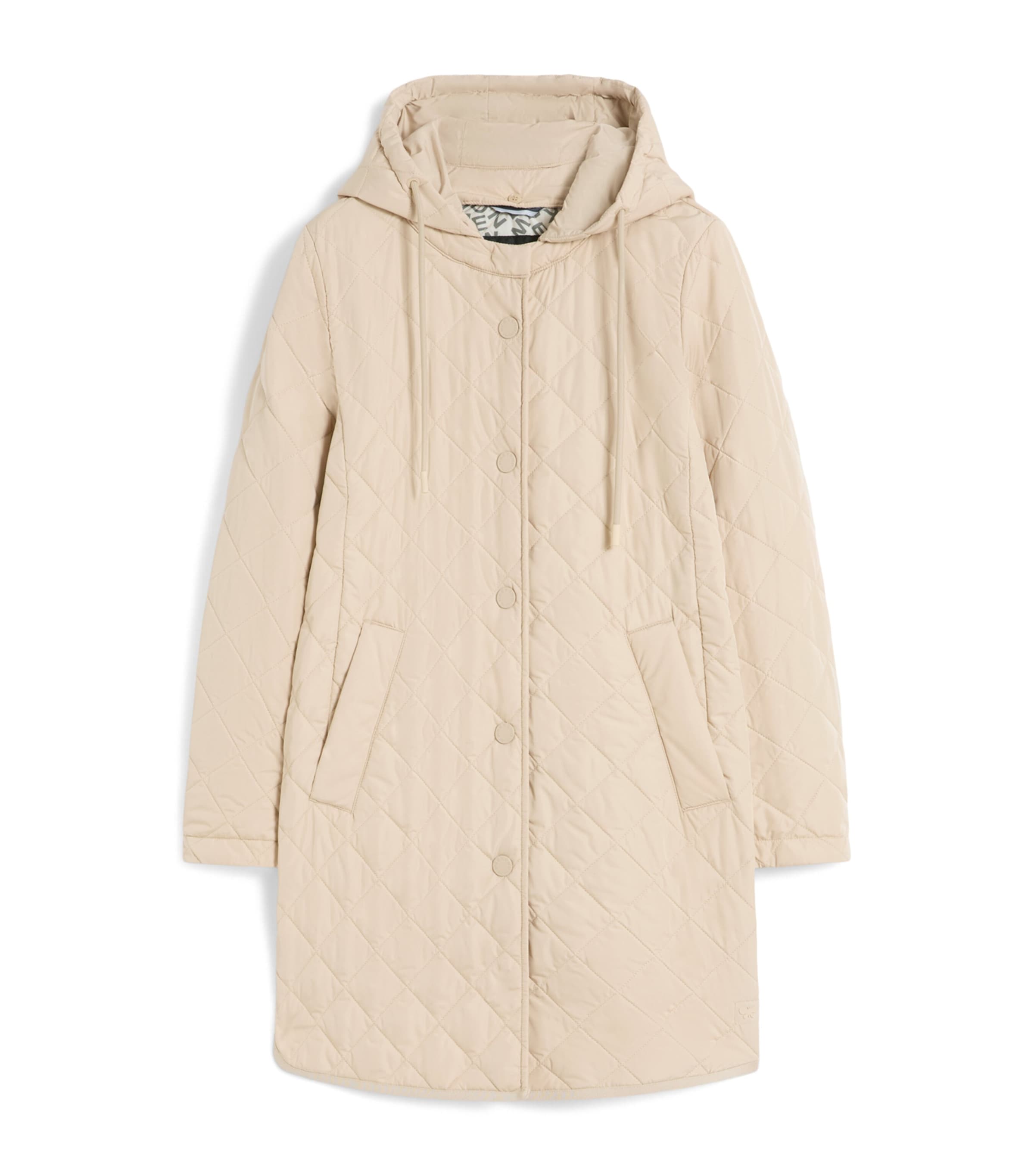 Water-Repellent Quilted Parka Coat