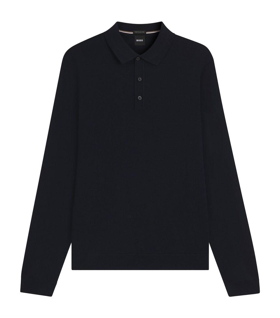 Virgin Wool Polo Sweater