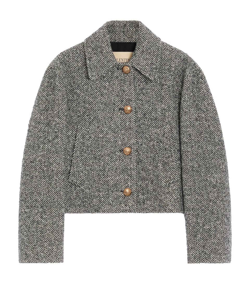 Valentino Womens Virgin Wool-Blend Coat