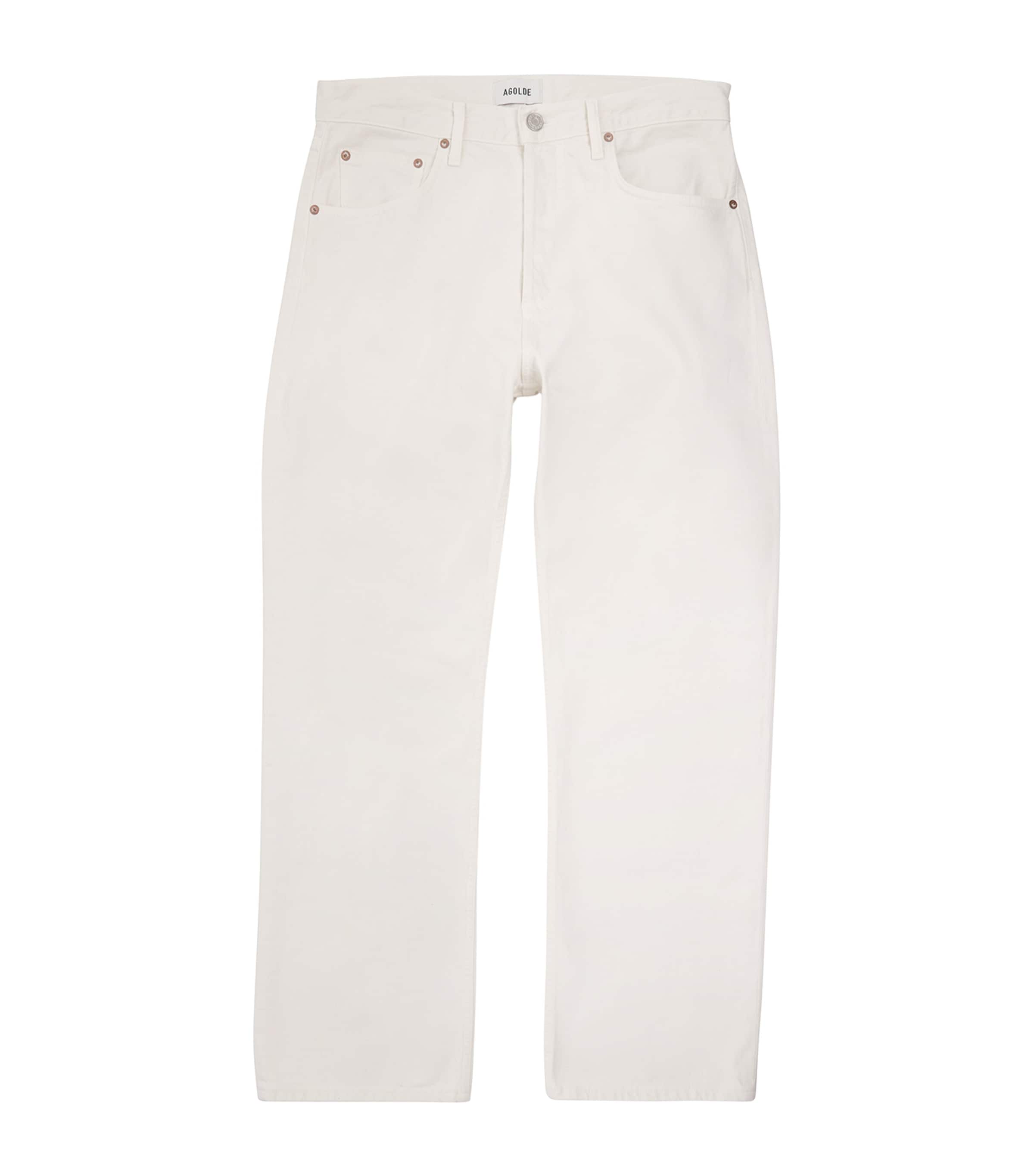AGOLDE Mens Magnus Straight Jeans Chalk White