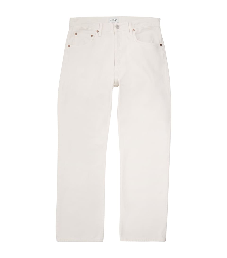 AGOLDE Mens Magnus Straight Jeans Chalk White