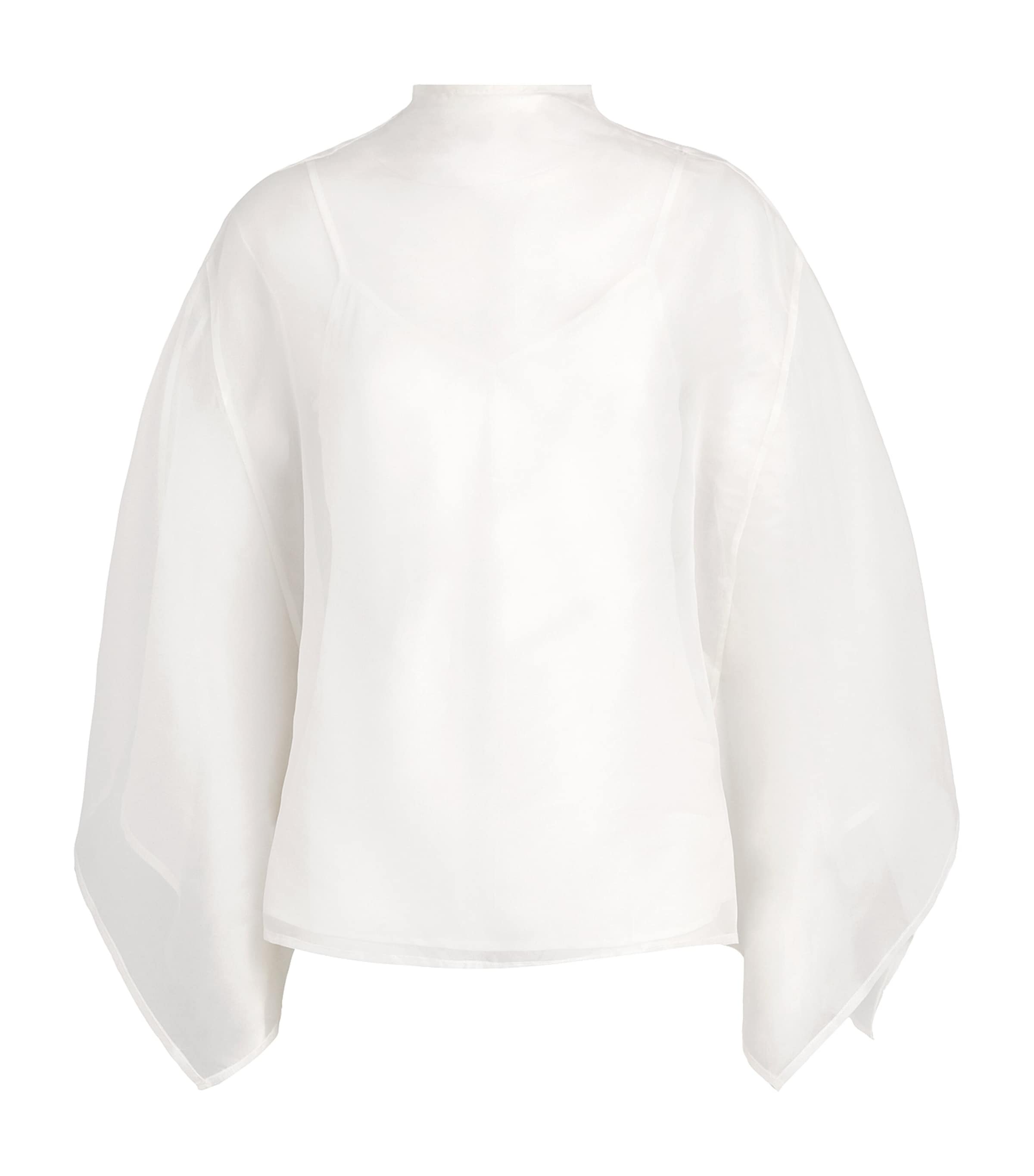 STAUD Womens Silk Fia Top Ivy Ivory