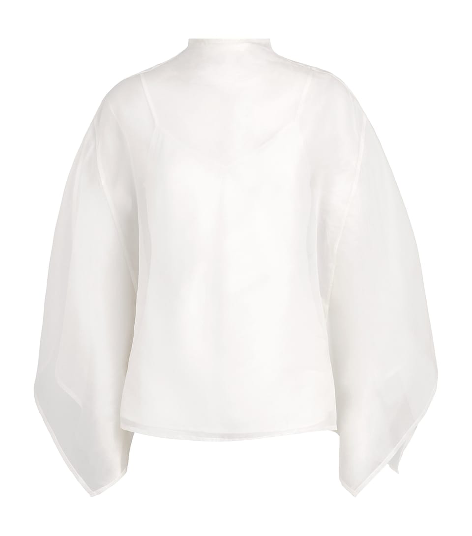 STAUD Womens Silk Fia Top Ivy Ivory
