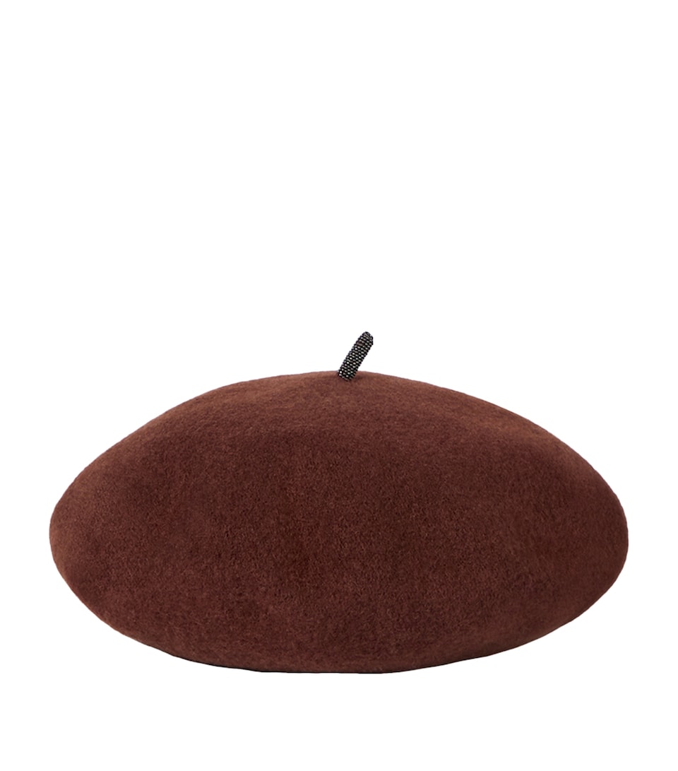 Brunello Cucinelli Wool Beret Red