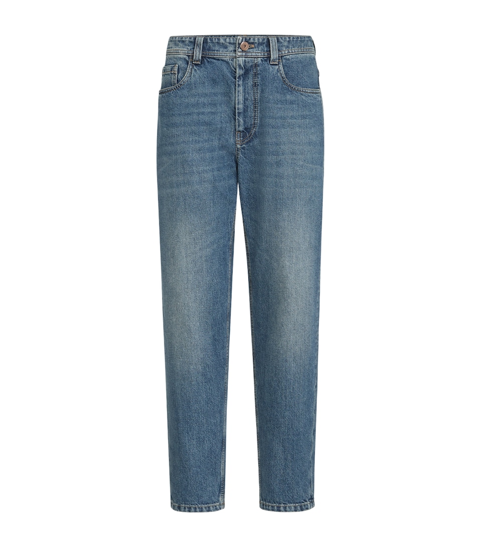 Brunello Cucinelli Womens Baggy Tapered Jeans