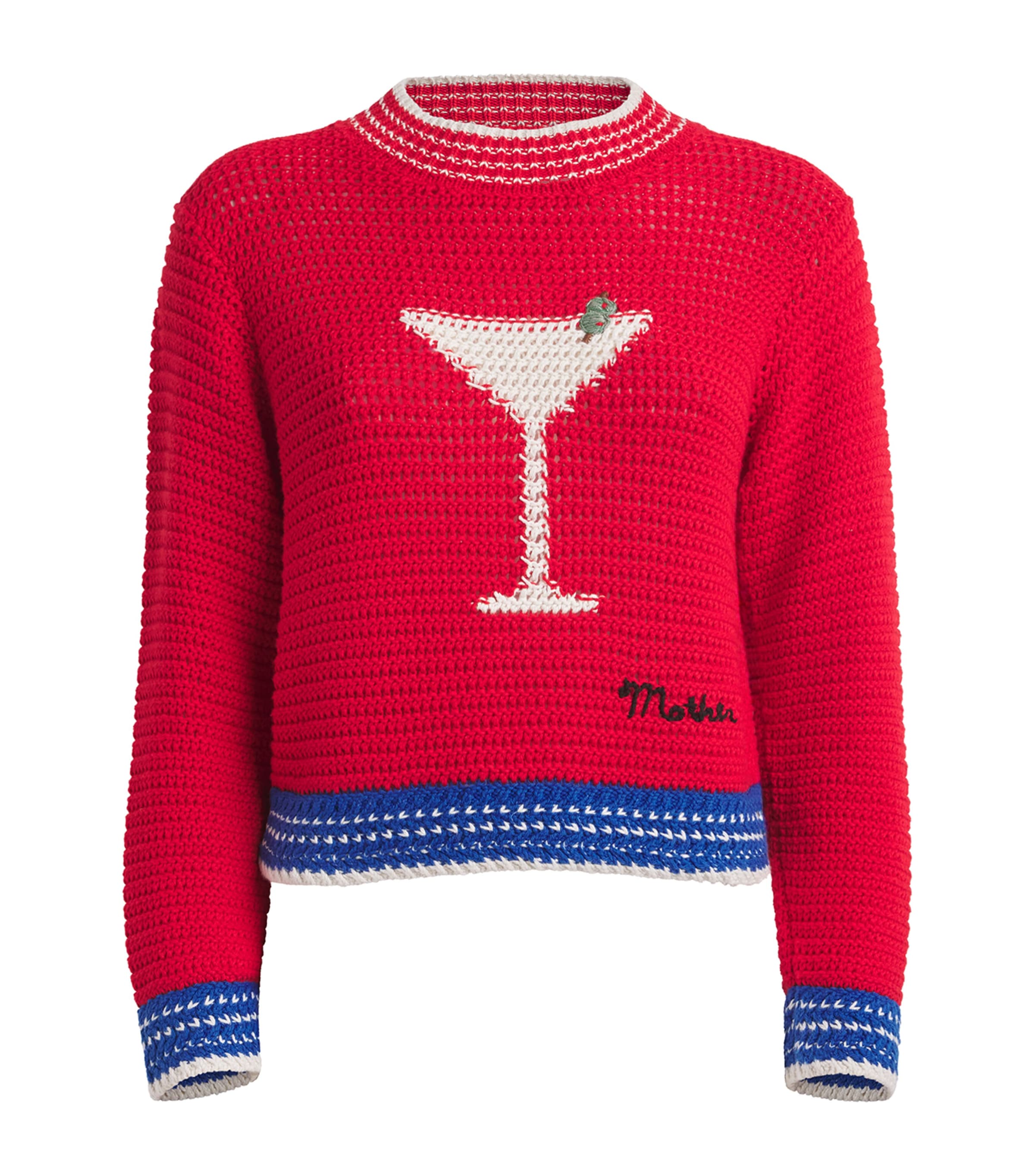 MOTHER Womens Cotton The Mini Pullover Sweater Tup Bottoms Up