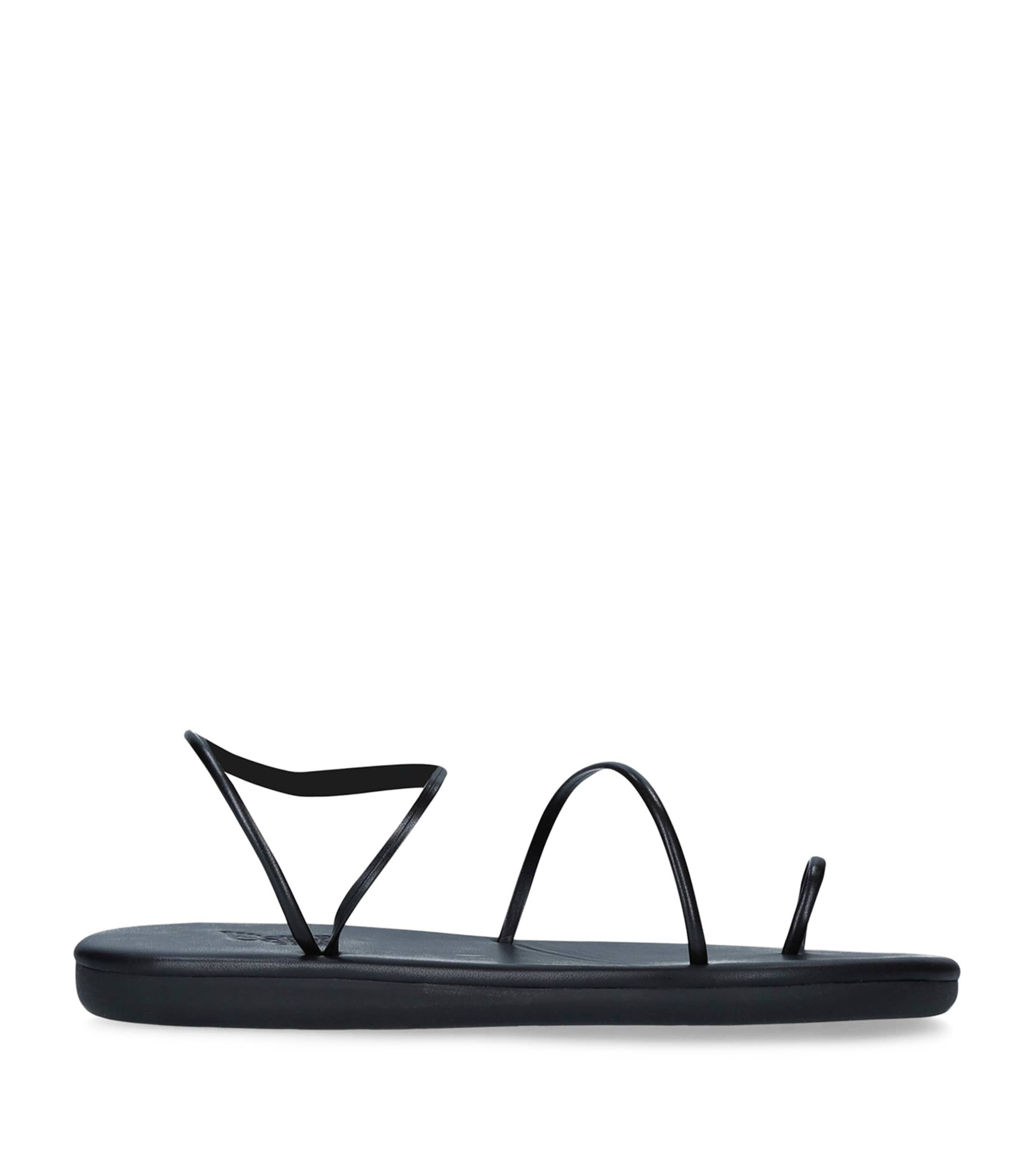 Ancient Greek Sandals Leather Kansiz Sandals Black
