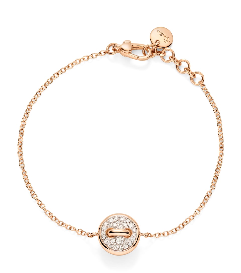 Rose Gold and Diamond Pom Pom Dot Bracelet