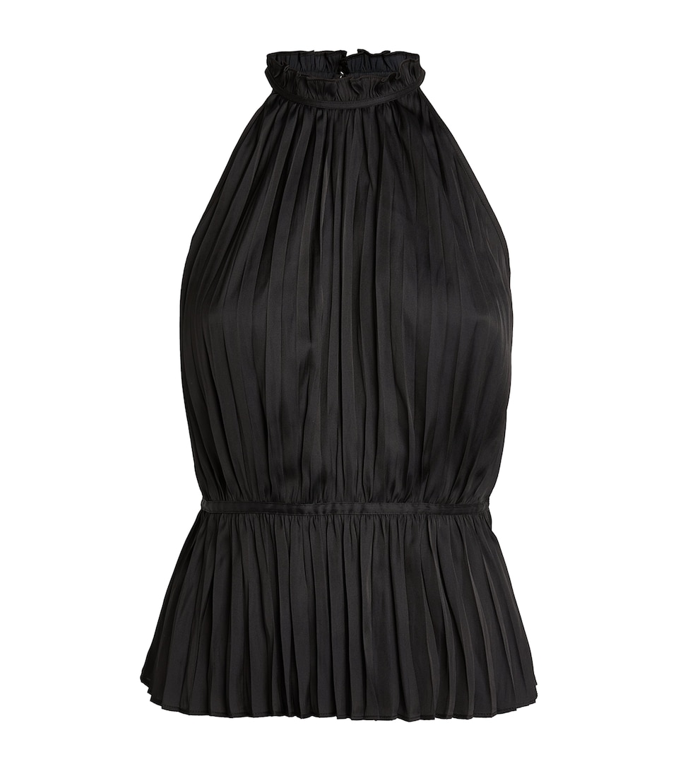 Sleeveless Pleated Top