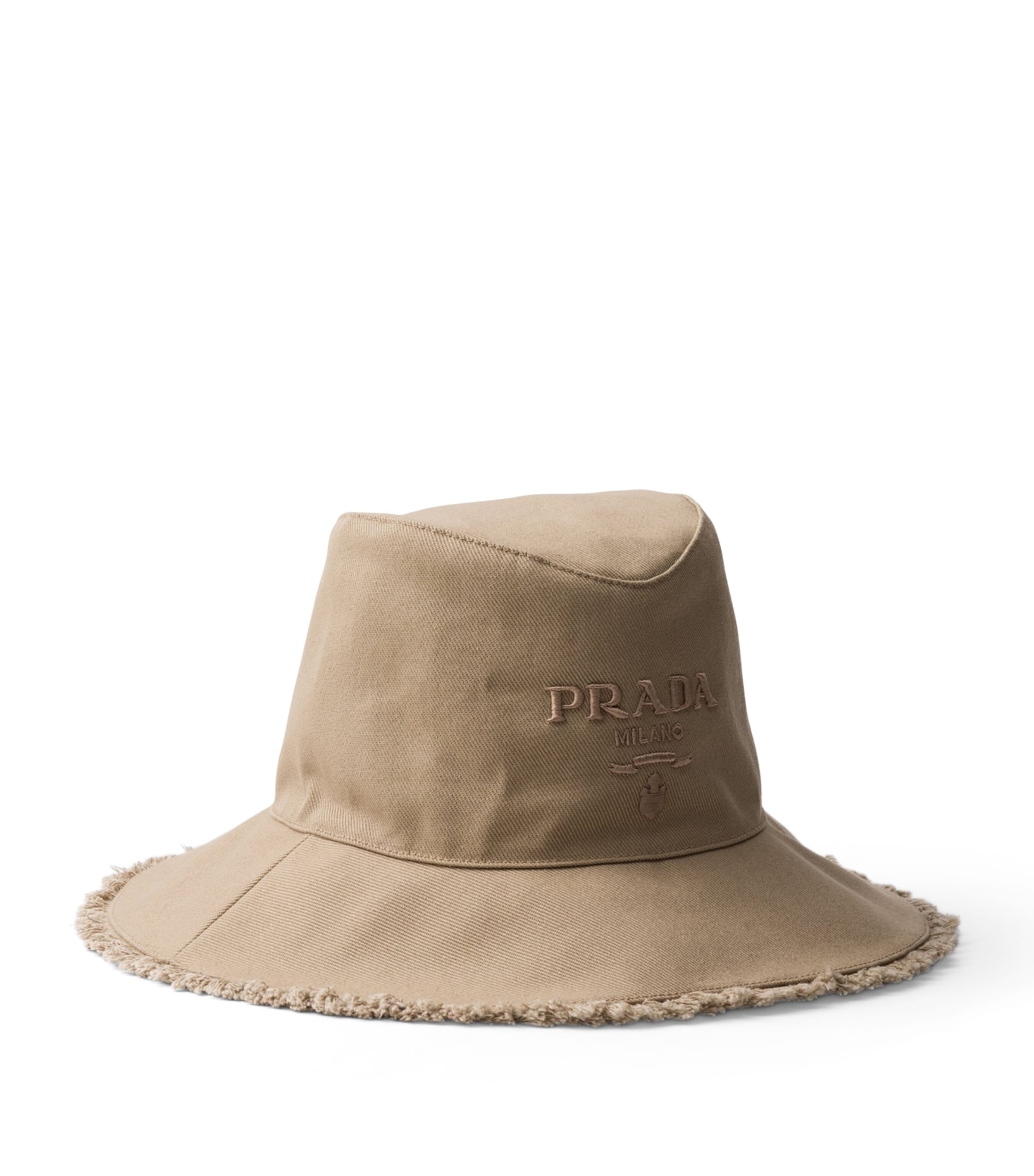 Wide-Brim Drill Bucket Hat