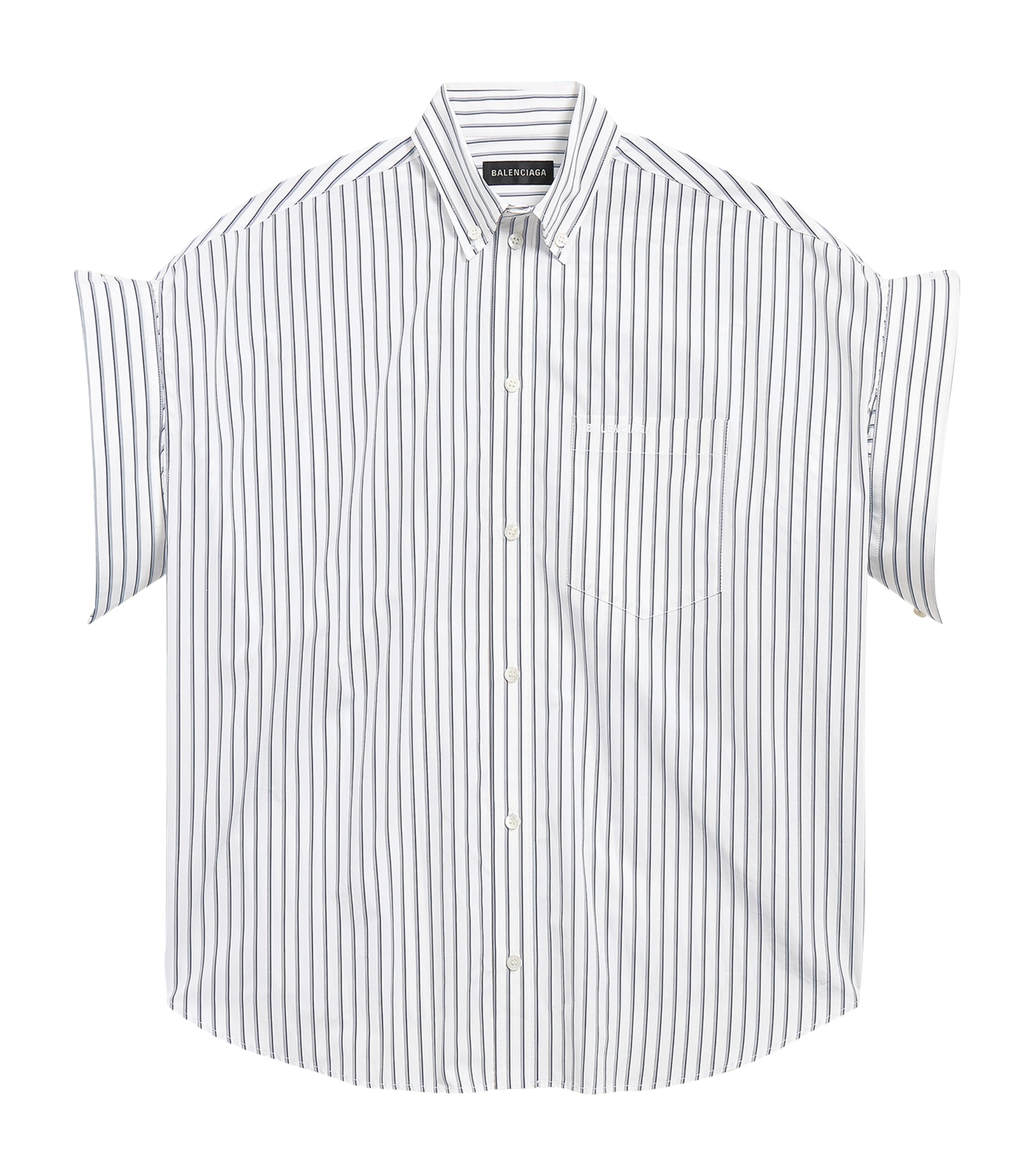 Cotton Tuck-Sleeve Shirt